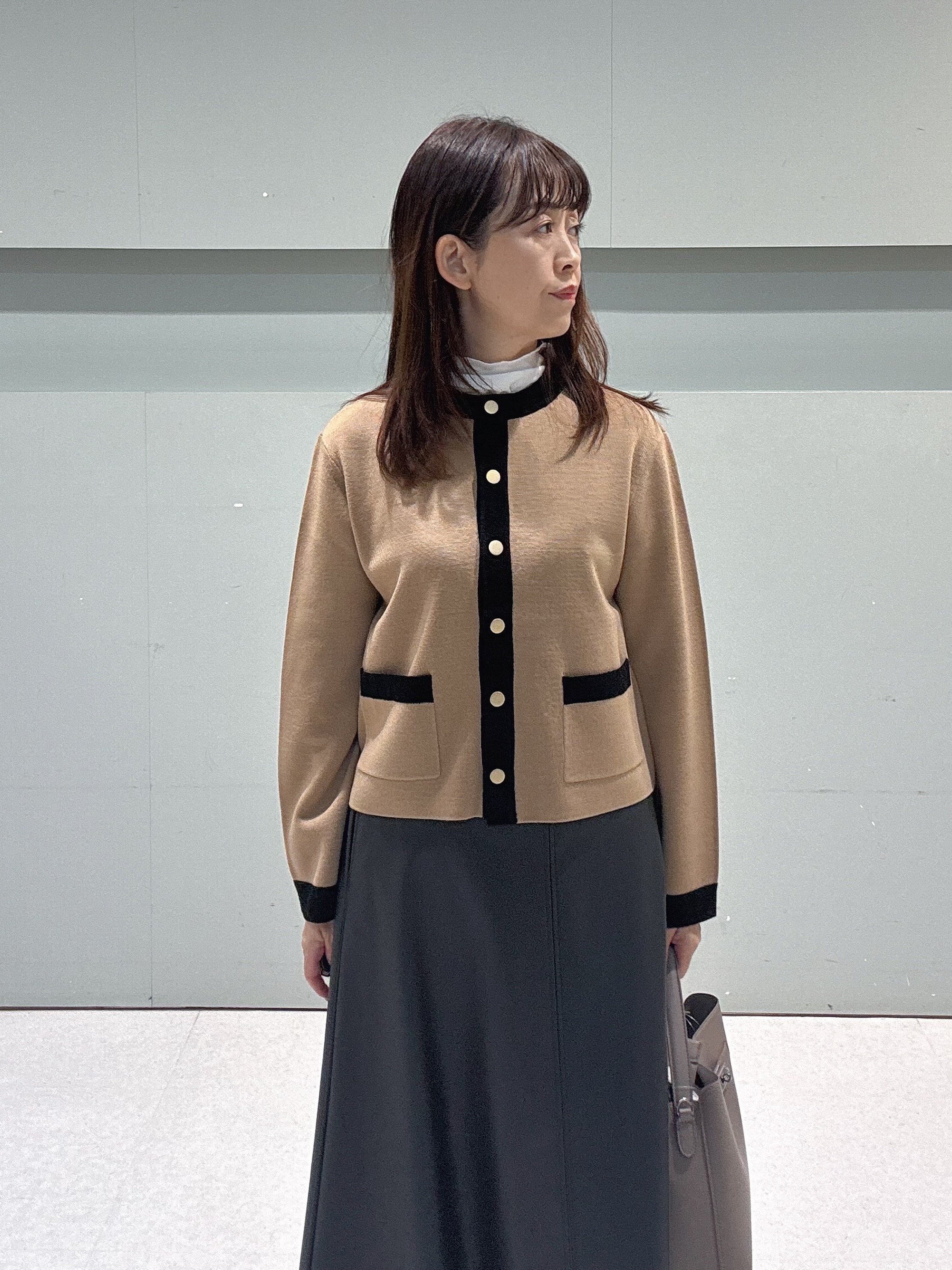 makiさんの「UNTITLED｜【アンサンブル可/ジャケットライク】モールラインカーディガン」を使ったコーディネート
