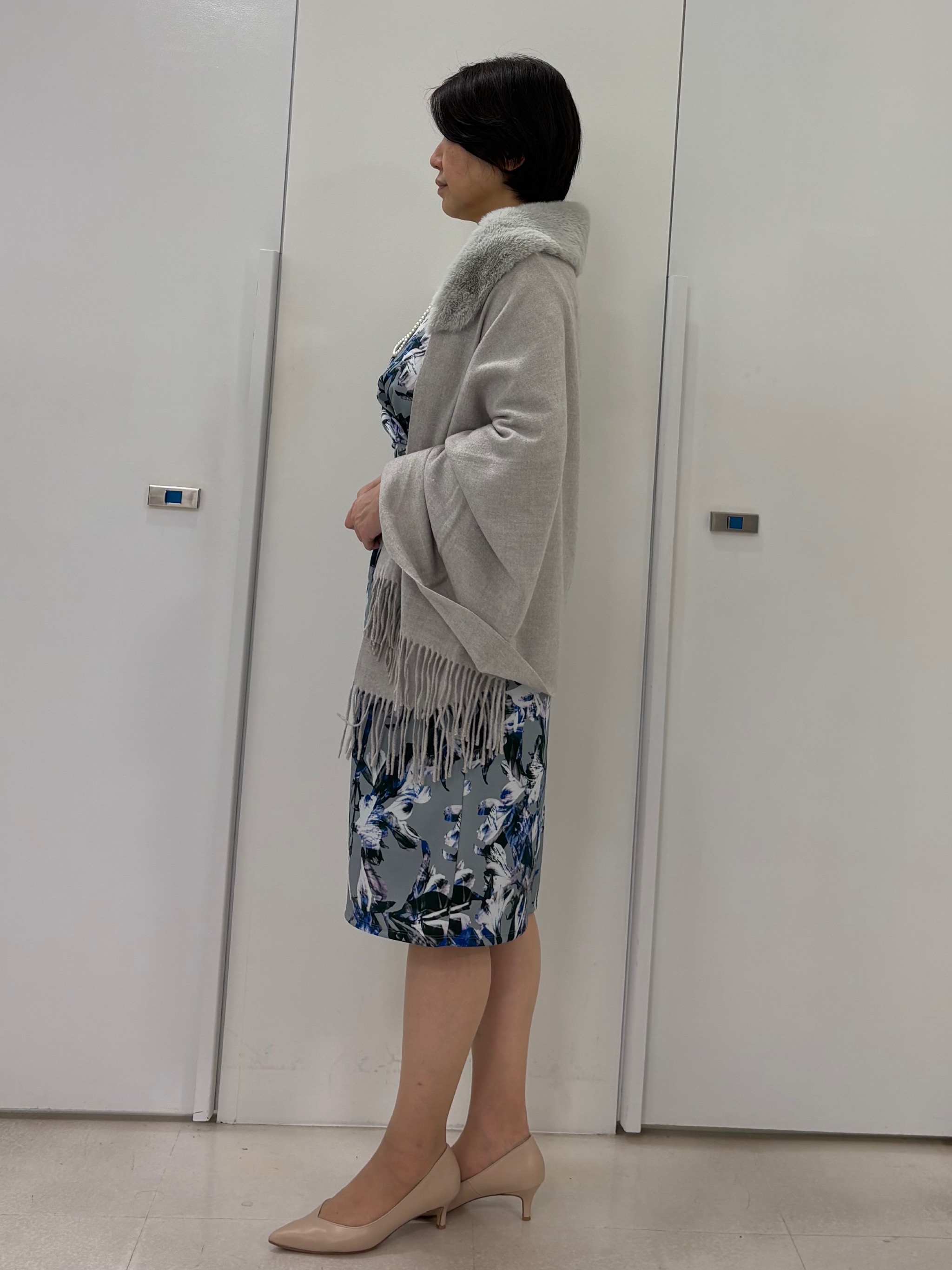 hIさんの「COUP DE CHANCE｜【手洗い可／日本製】花柄タイトワンピース」を使ったコーディネート