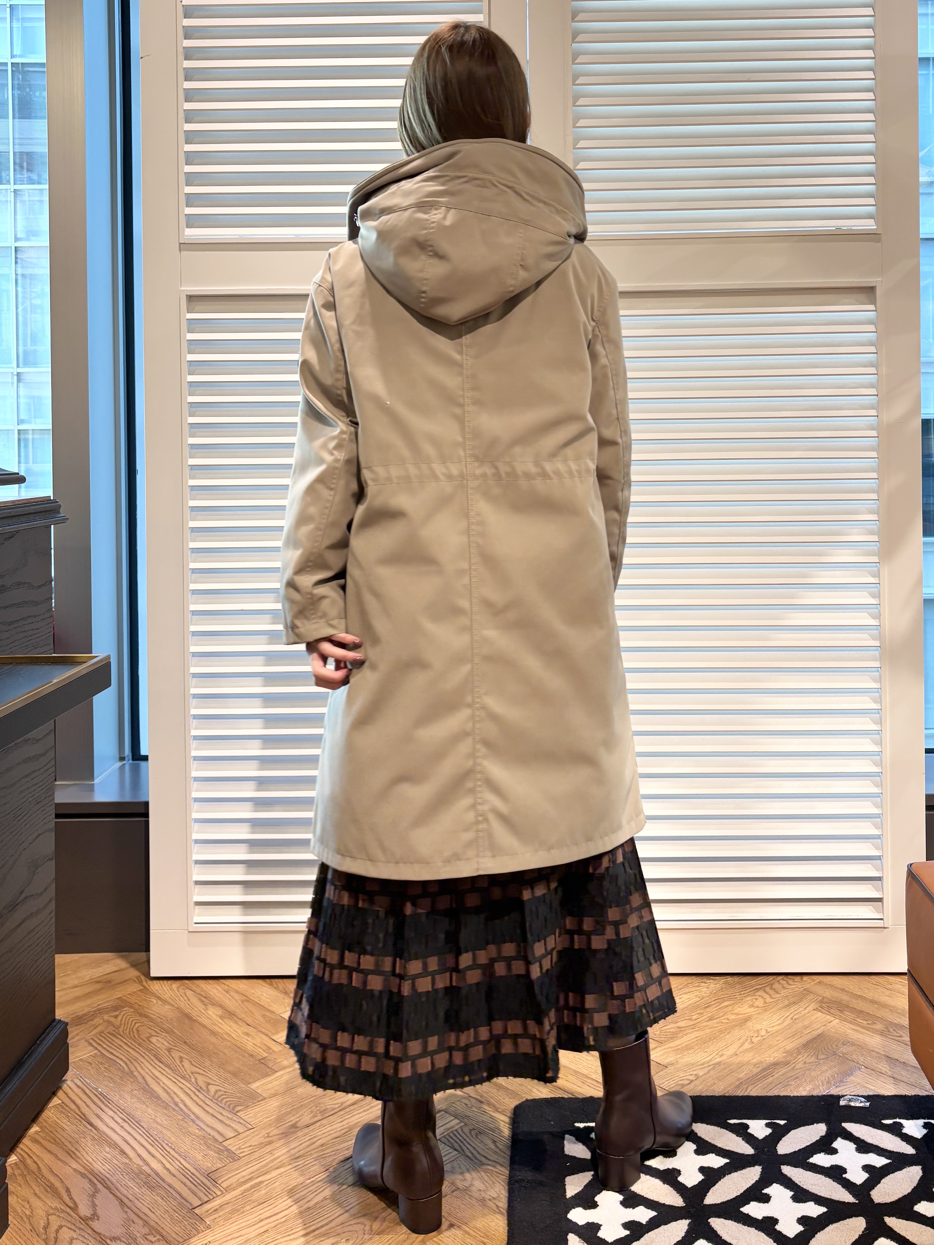 清水夏姫さんの「DRESSTERIOR｜【吸湿発熱/保湿機能/インナー】ホカウル タートルネックプルオーバー」を使ったコーディネート