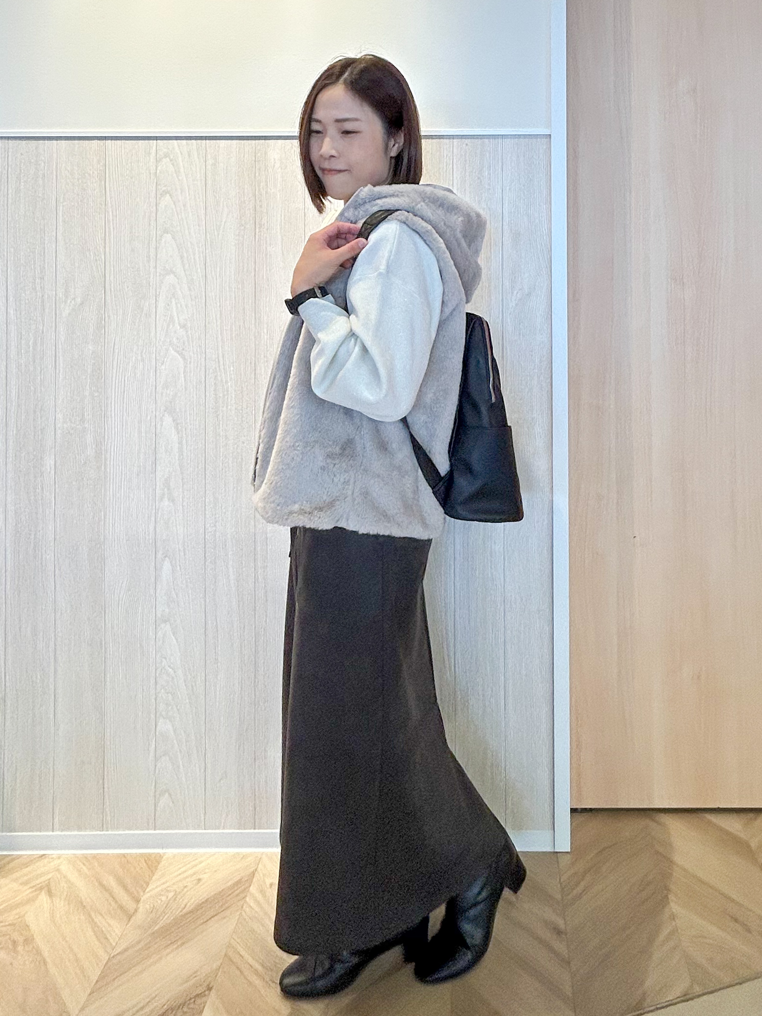 tomoさんの「SHOO･LA･RUE｜【洗濯機可/撥水/マルチWAY】ファーライナー付き 毎日欲張りマンパ」を使ったコーディネート