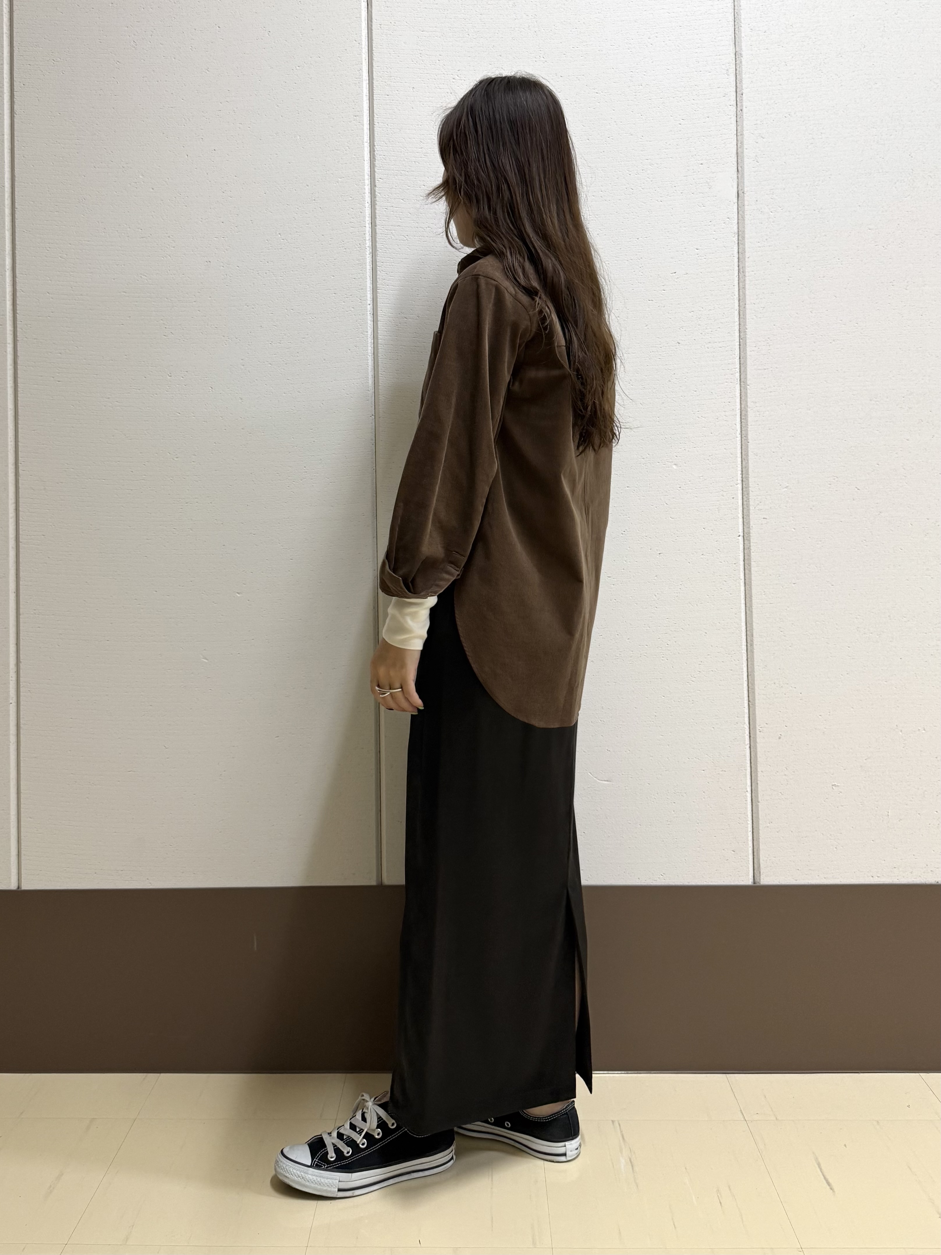 mamiさんの「INDIVI｜【ウールラメ混／軽量】 ハイネックインナーニット」を使ったコーディネート