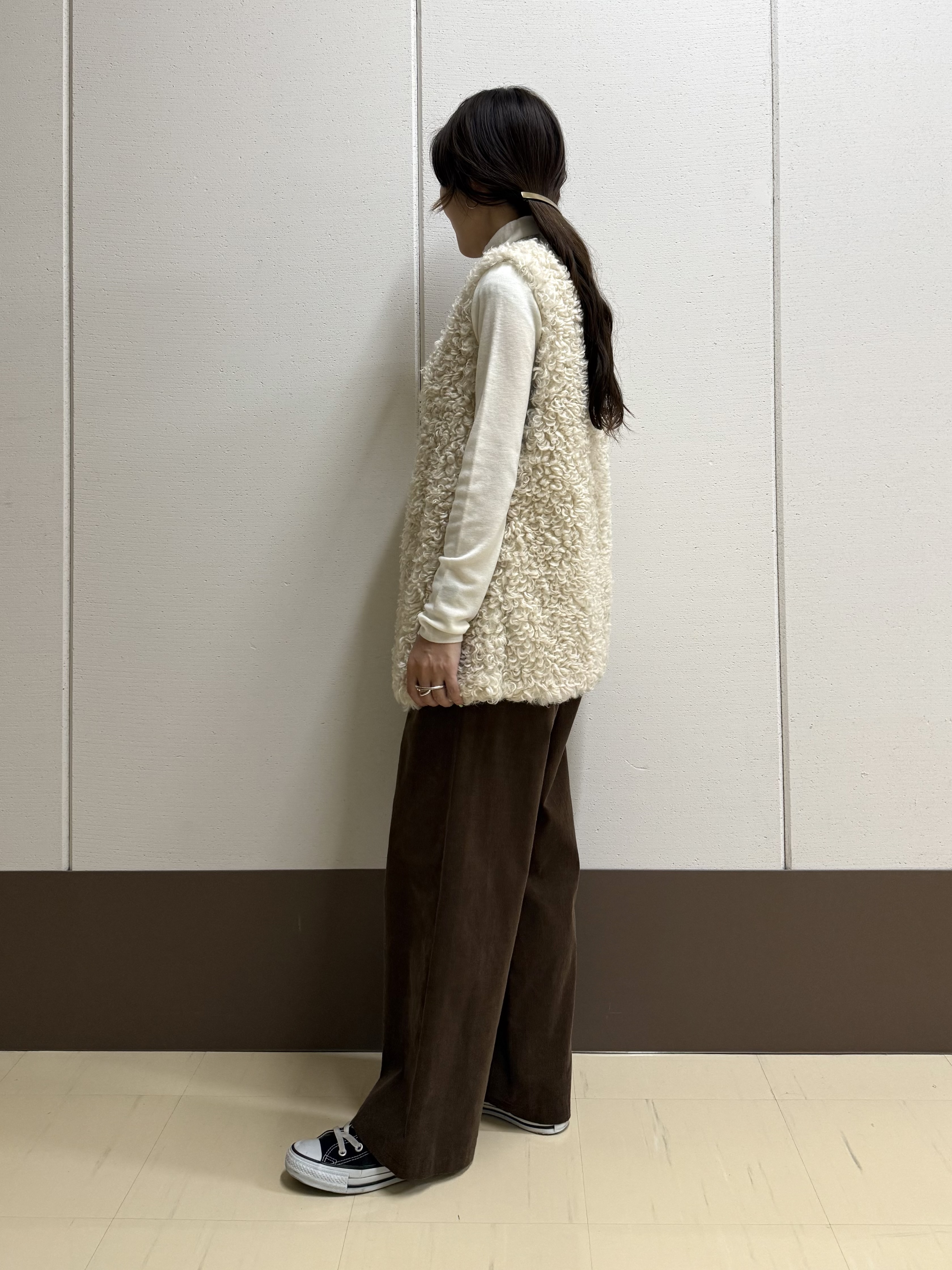mamiさんの「INDIVI｜【ウールラメ混／軽量】 ハイネックインナーニット」を使ったコーディネート