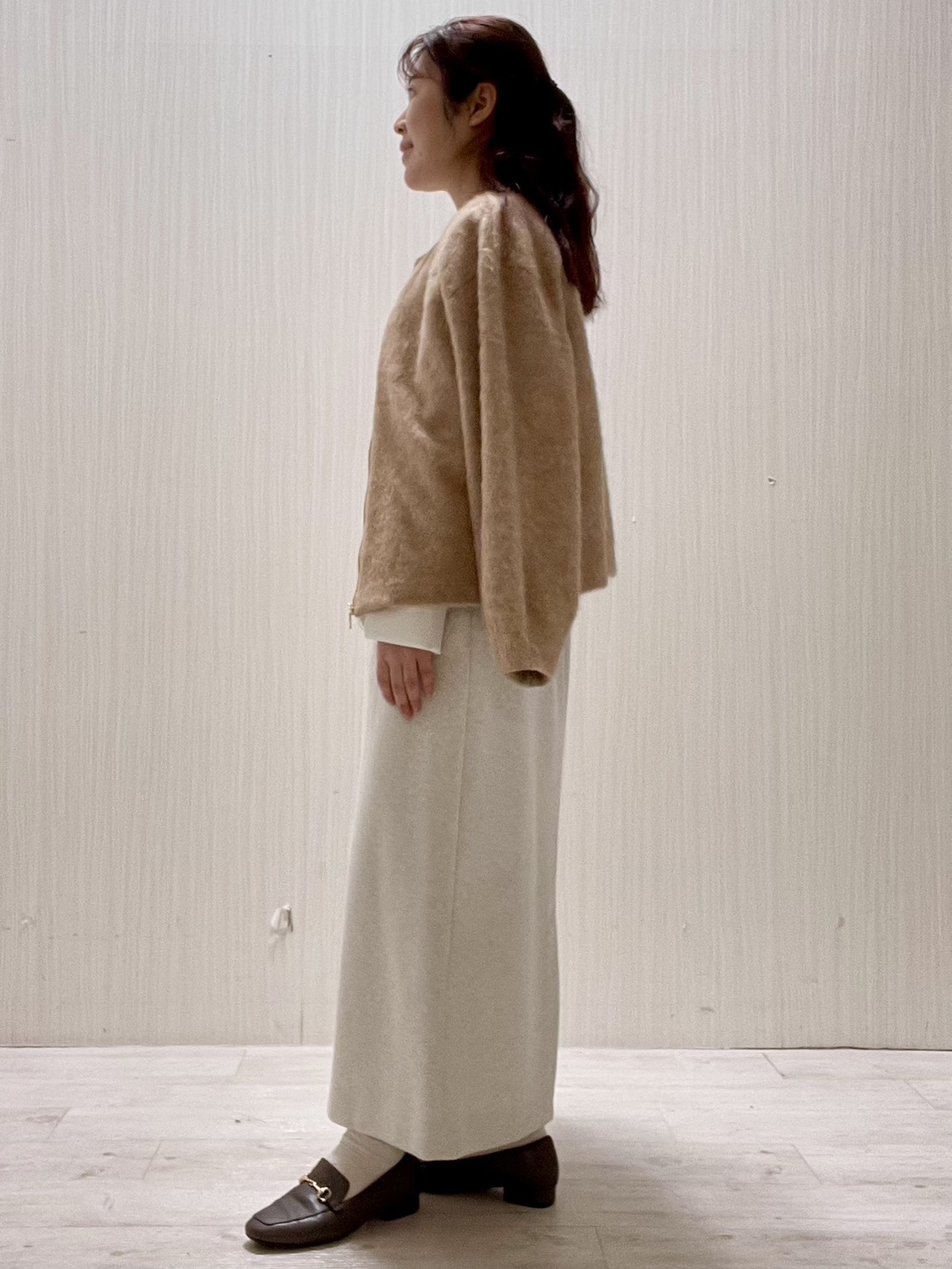 Mさんの「UNTITLED｜【軽アウター/秋羽織り】シャギージップカーデ」を使ったコーディネート