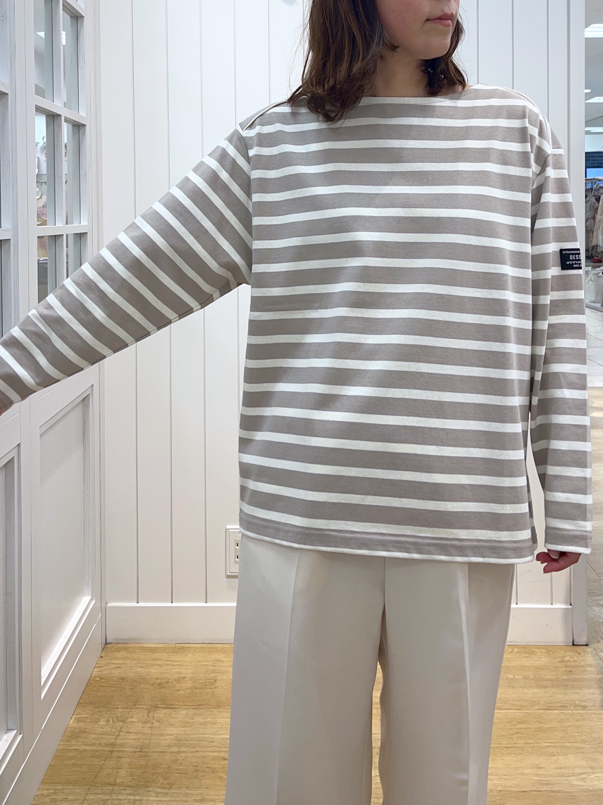takayamaさんの「Dessin｜【洗える】クルーネックボーダーカットソー」を使ったコーディネート
