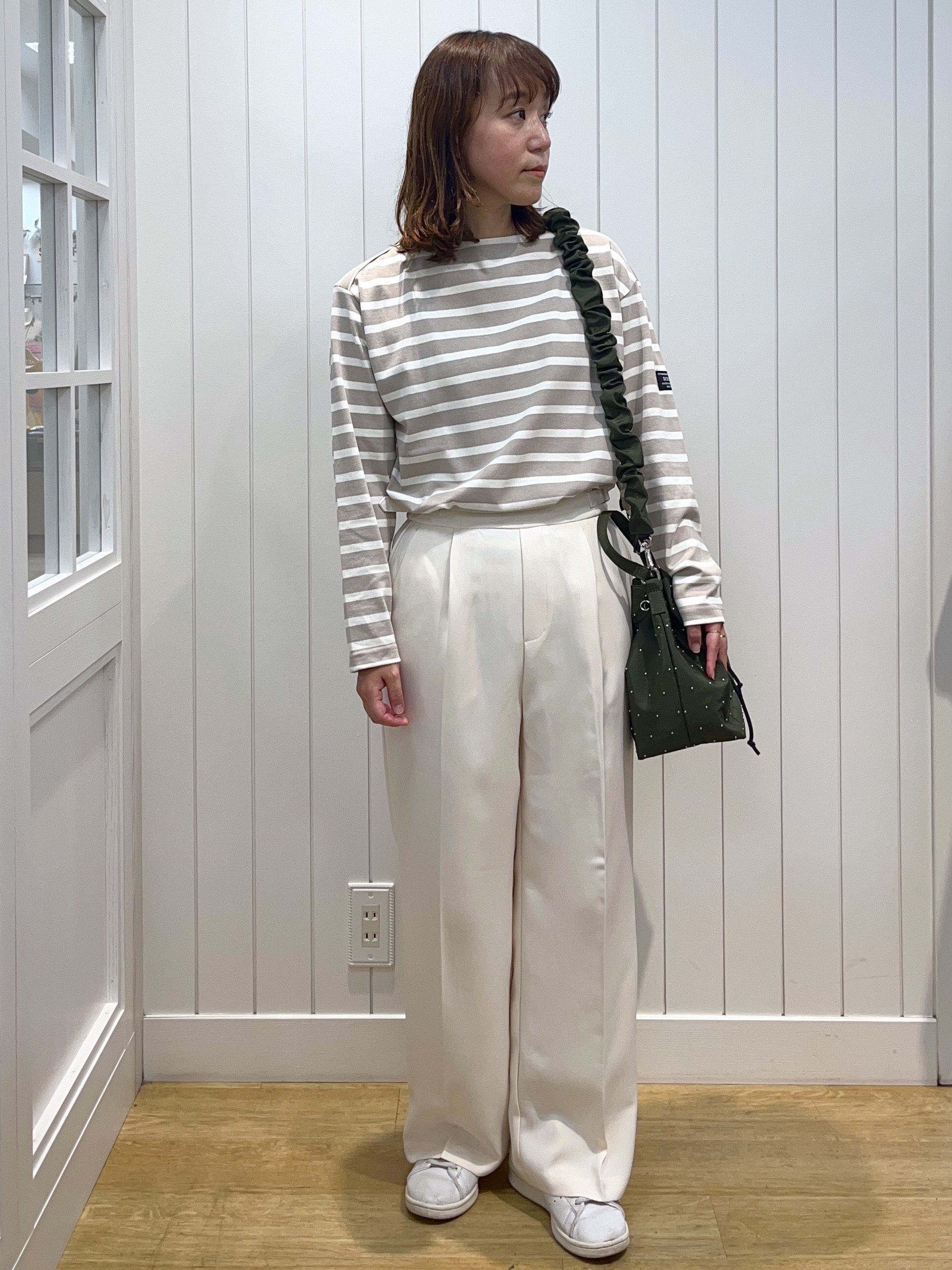 takayamaさんの「Dessin｜【洗える】クルーネックボーダーカットソー」を使ったコーディネート