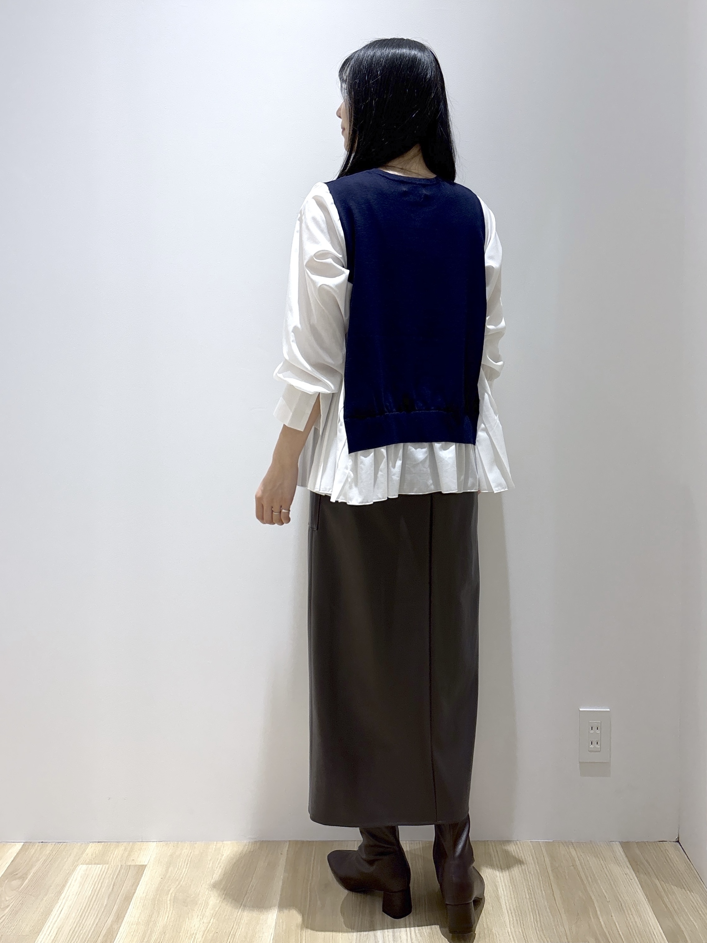 sachikoさんの「OPAQUE.CLIP｜プリーツデザインドッキングニット【洗濯機OK】」を使ったコーディネート