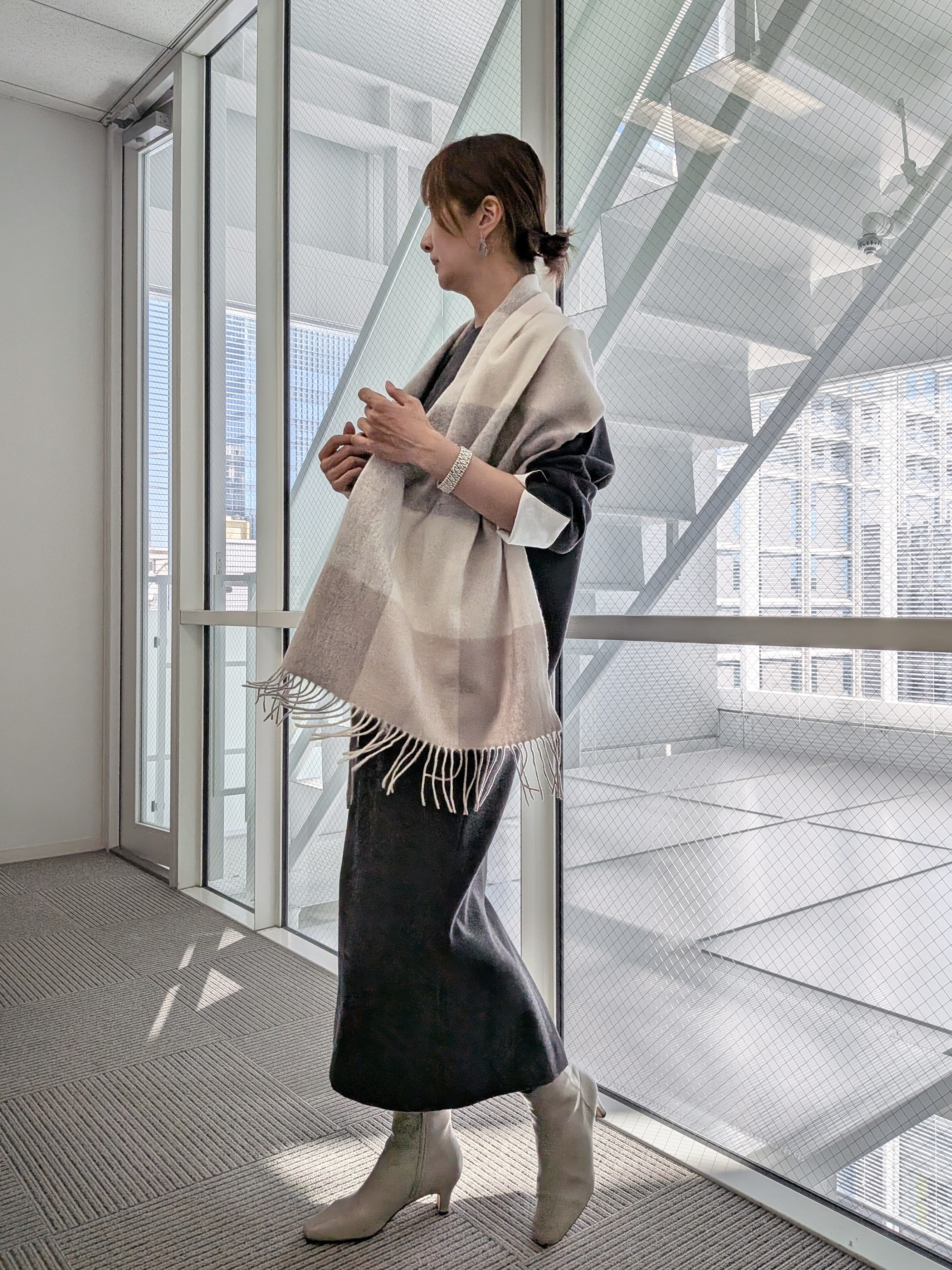 KAYOさんの「UNTITLED｜【セットアップ可/スウェットライク】袖口シャツドッキングプルオーバー」を使ったコーディネート