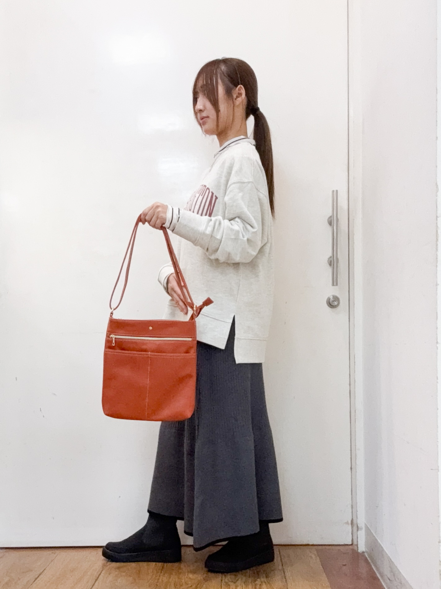Nanaeさんの「SHOO･LA･RUE｜【S-LL/洗濯機可】ゆるっと着られる 裏毛プリントアソートスウェット」を使ったコーディネート