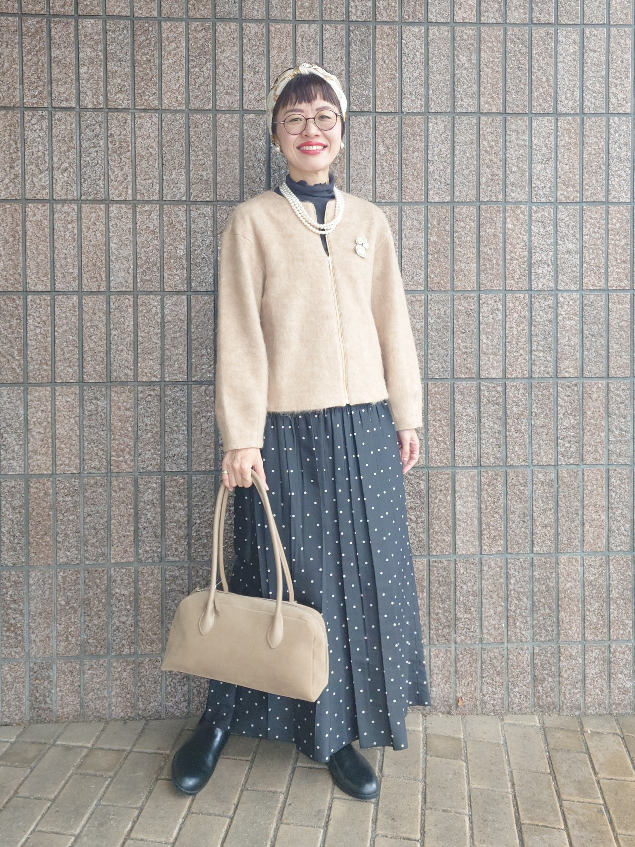 MUTSUKOさんの「UNTITLED｜【軽アウター/秋羽織り】シャギージップカーデ」を使ったコーディネート