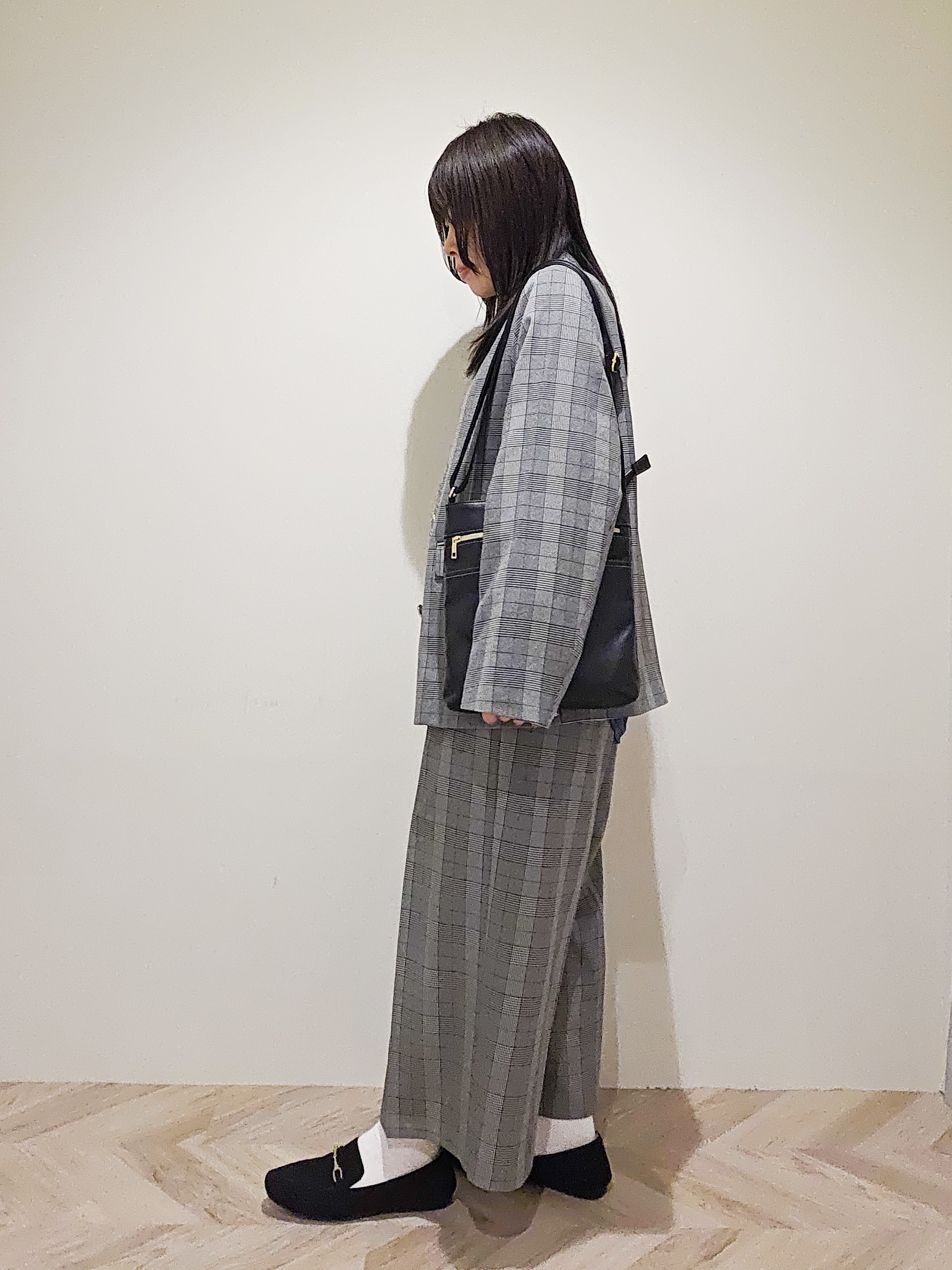 TSUCHIYAさんの「SHOO･LA･RUE｜【セットアップ可/洗濯後しわになりにくい】ウールフィール ダブルジャケット」を使ったコーディネート