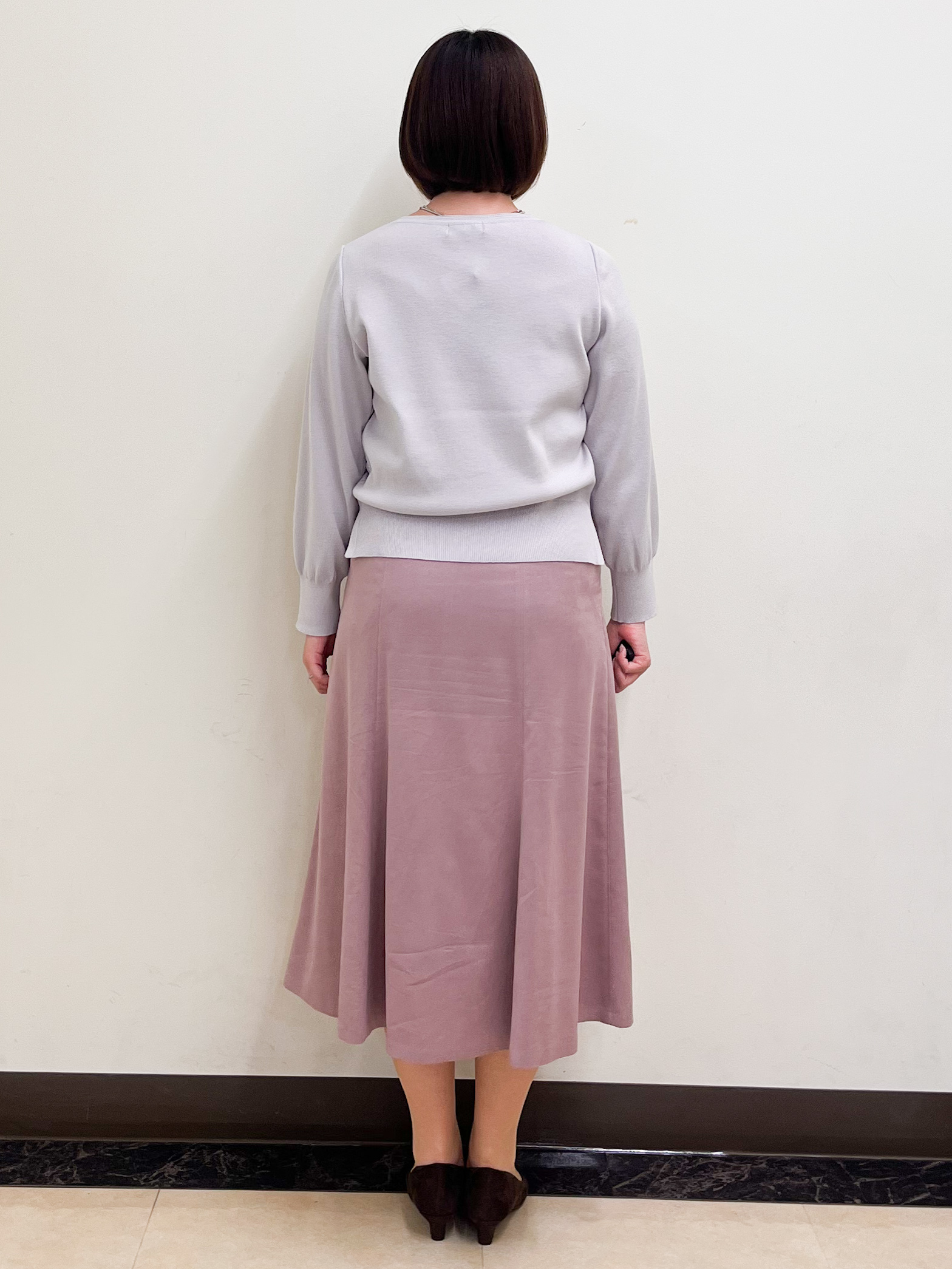 mikikoさんの「Reflect｜【マシンウォッシュ】レース風編み柄ニット」を使ったコーディネート