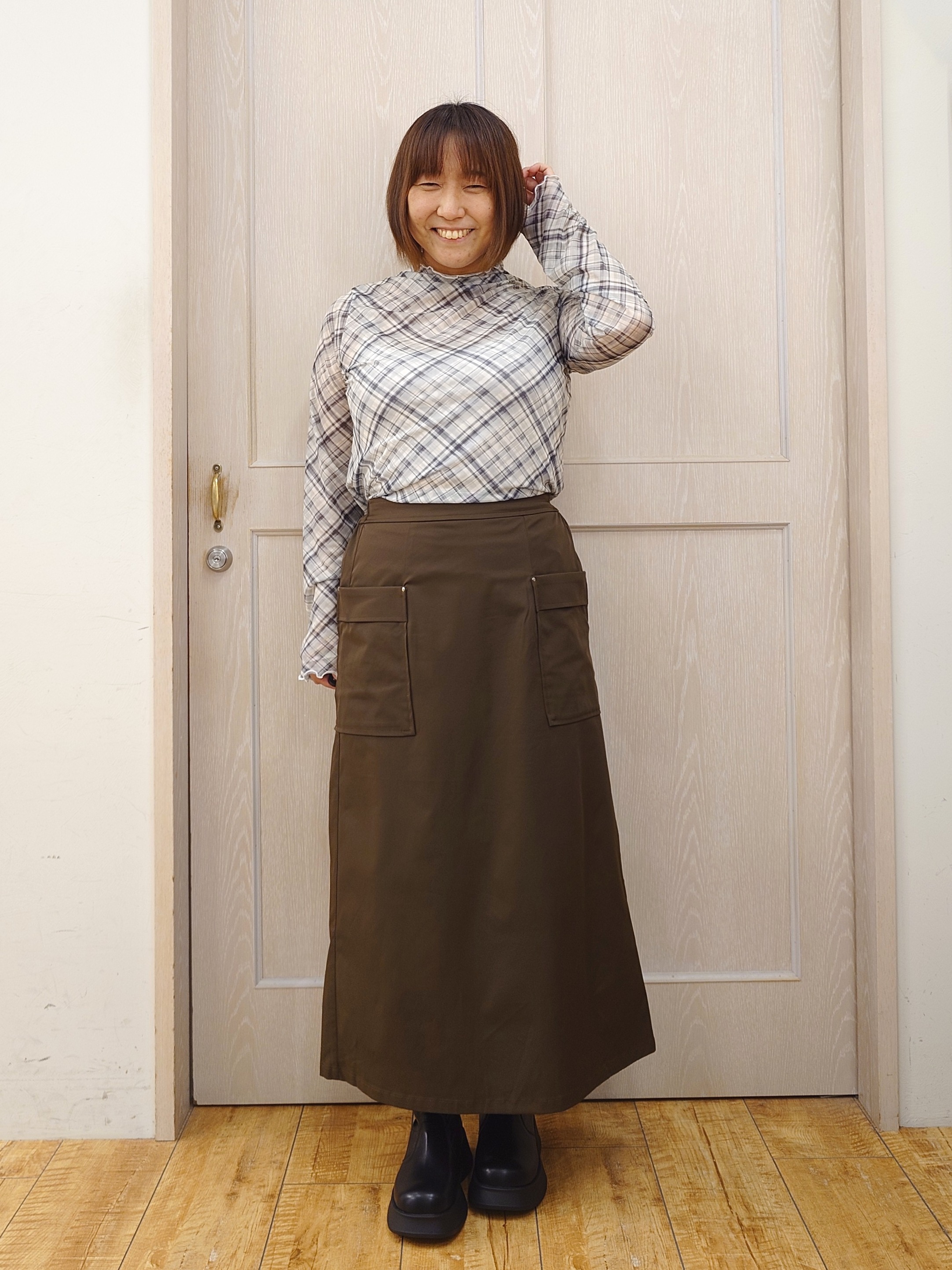 とろろさんの「SHOO･LA･RUE｜【セットアップ可/洗濯機可】軽やかに羽織れる スポンディッシュ ニットカーディガン」を使ったコーディネート