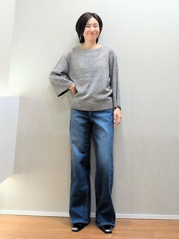 ミズタさんの「UNTITLED｜【アンサンブル可/手洗い可】杢調プルオーバーニット」を使ったコーディネート