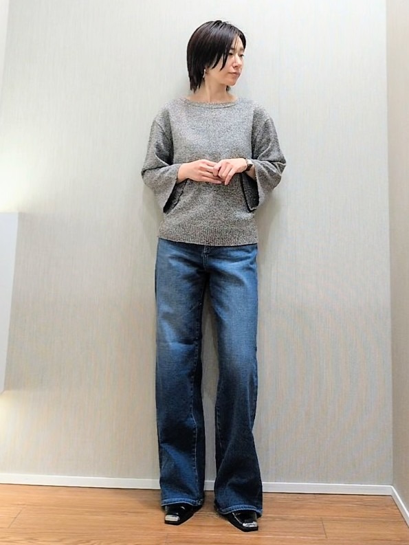 ミズタさんの「UNTITLED｜【アンサンブル可/手洗い可】杢調プルオーバーニット」を使ったコーディネート
