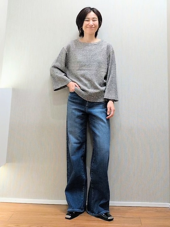 ミズタさんの「UNTITLED｜【アンサンブル可/手洗い可】杢調プルオーバーニット」を使ったコーディネート