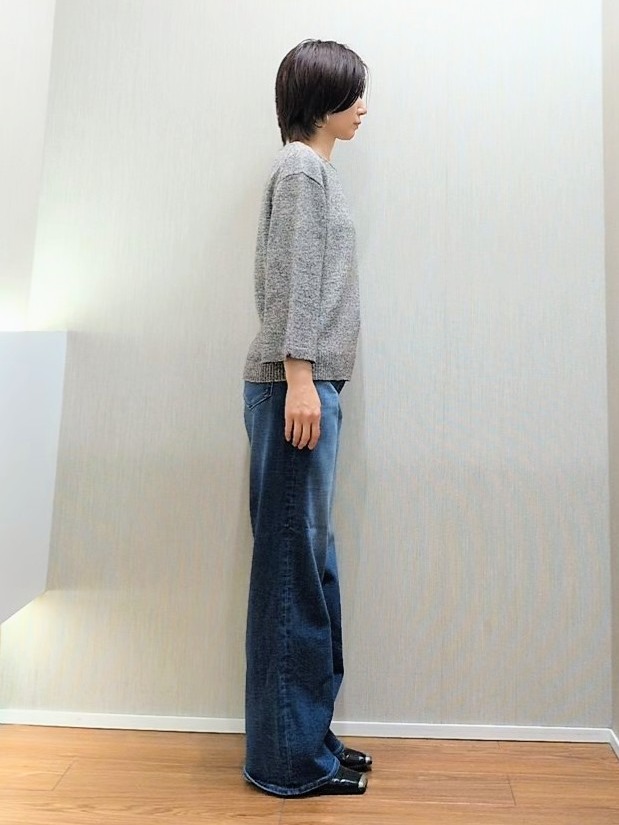 ミズタさんの「UNTITLED｜【アンサンブル可/手洗い可】杢調プルオーバーニット」を使ったコーディネート