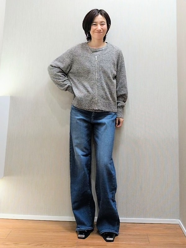 ミズタさんの「UNTITLED｜【アンサンブル可/手洗い可】杢調プルオーバーニット」を使ったコーディネート