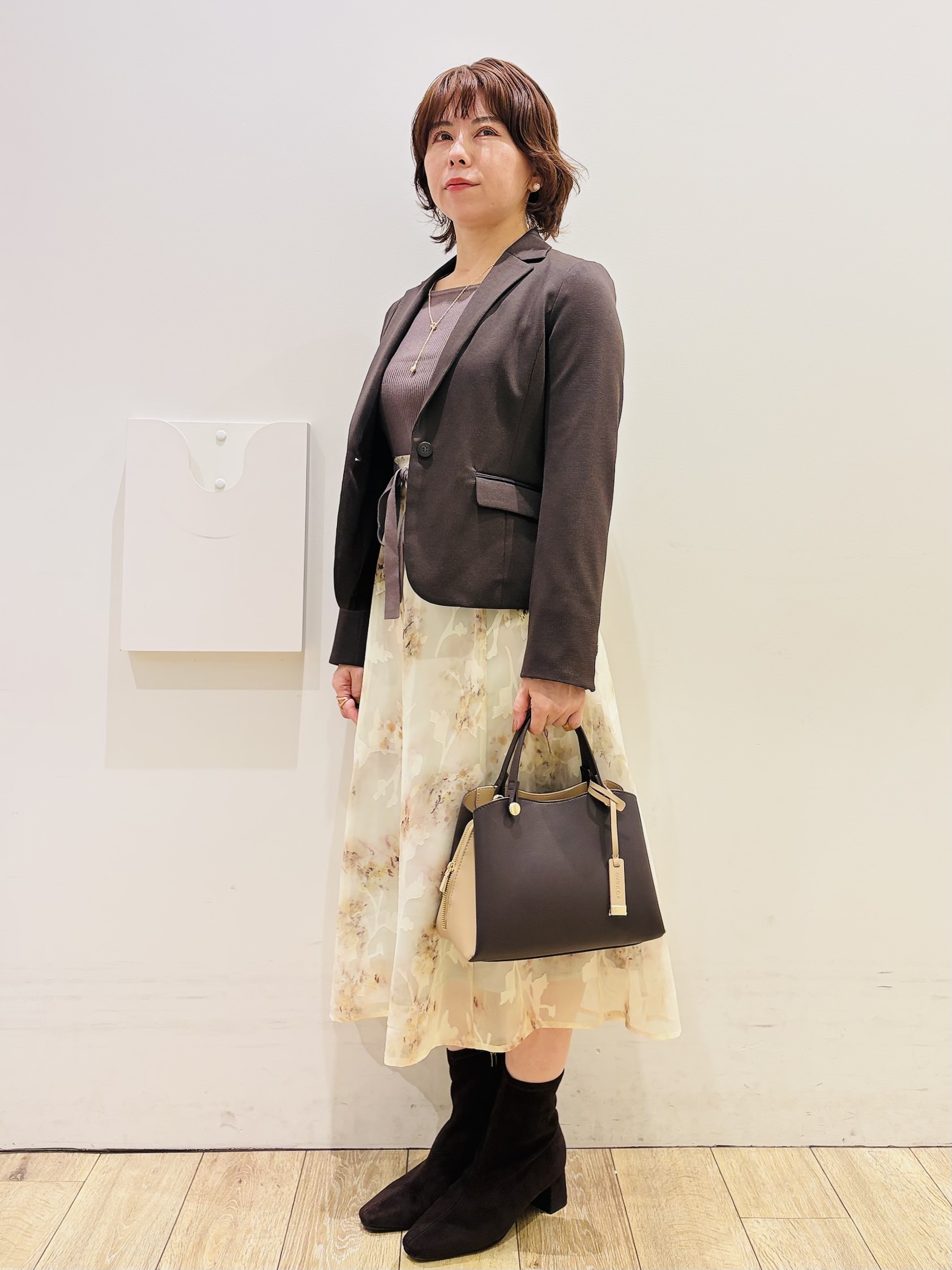 YUKOさんの「index｜【XS-3Lサイズ】ストレッチテーラードジャケット《ウォッシャブル／イージーアイロン》」を使ったコーディネート