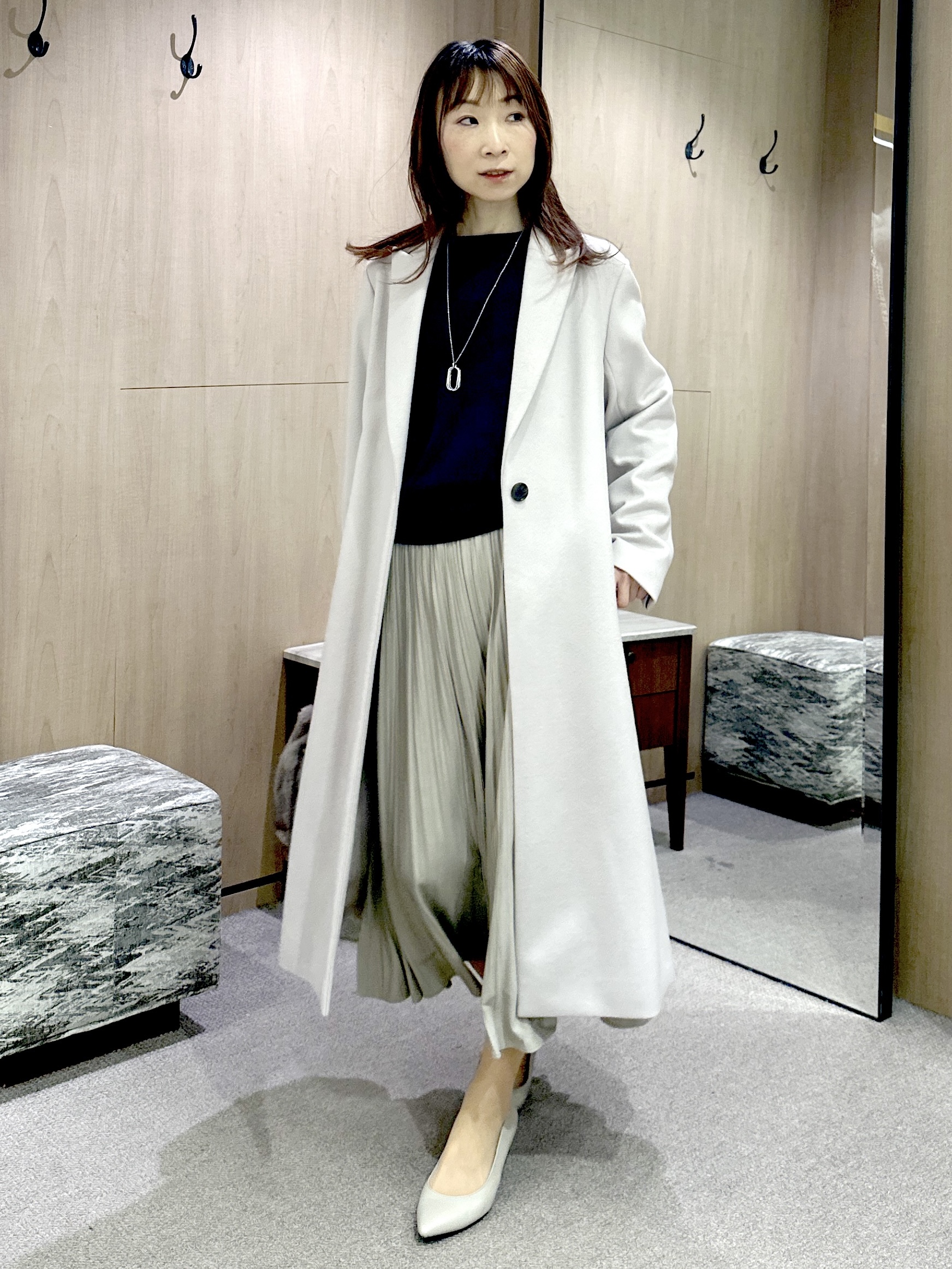 Miwaさんの「UNTITLED｜【店頭人気！/8色展開】ボリュームスリーブニットプルオーバー」を使ったコーディネート
