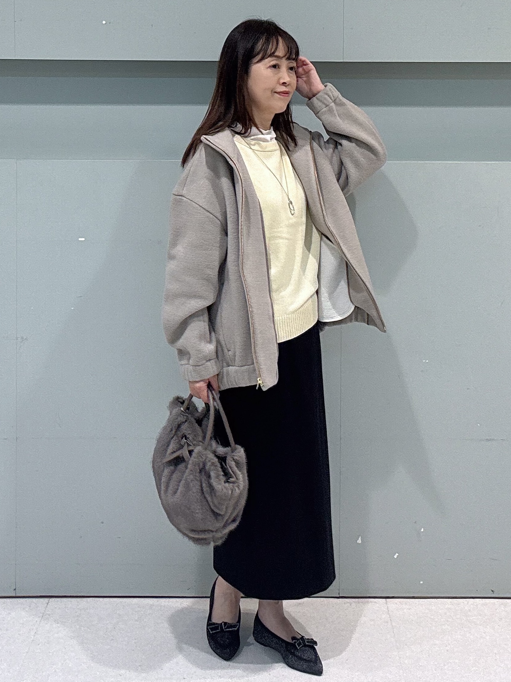 makiさんの「UNTITLED｜【軽アウター/きれいめスポーティ】スタンドカラージップコート」を使ったコーディネート