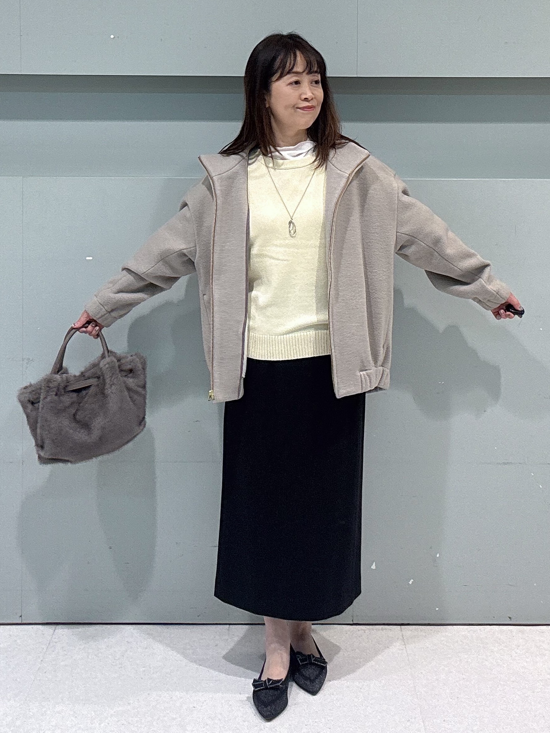 makiさんの「UNTITLED｜【軽アウター/きれいめスポーティ】スタンドカラージップコート」を使ったコーディネート