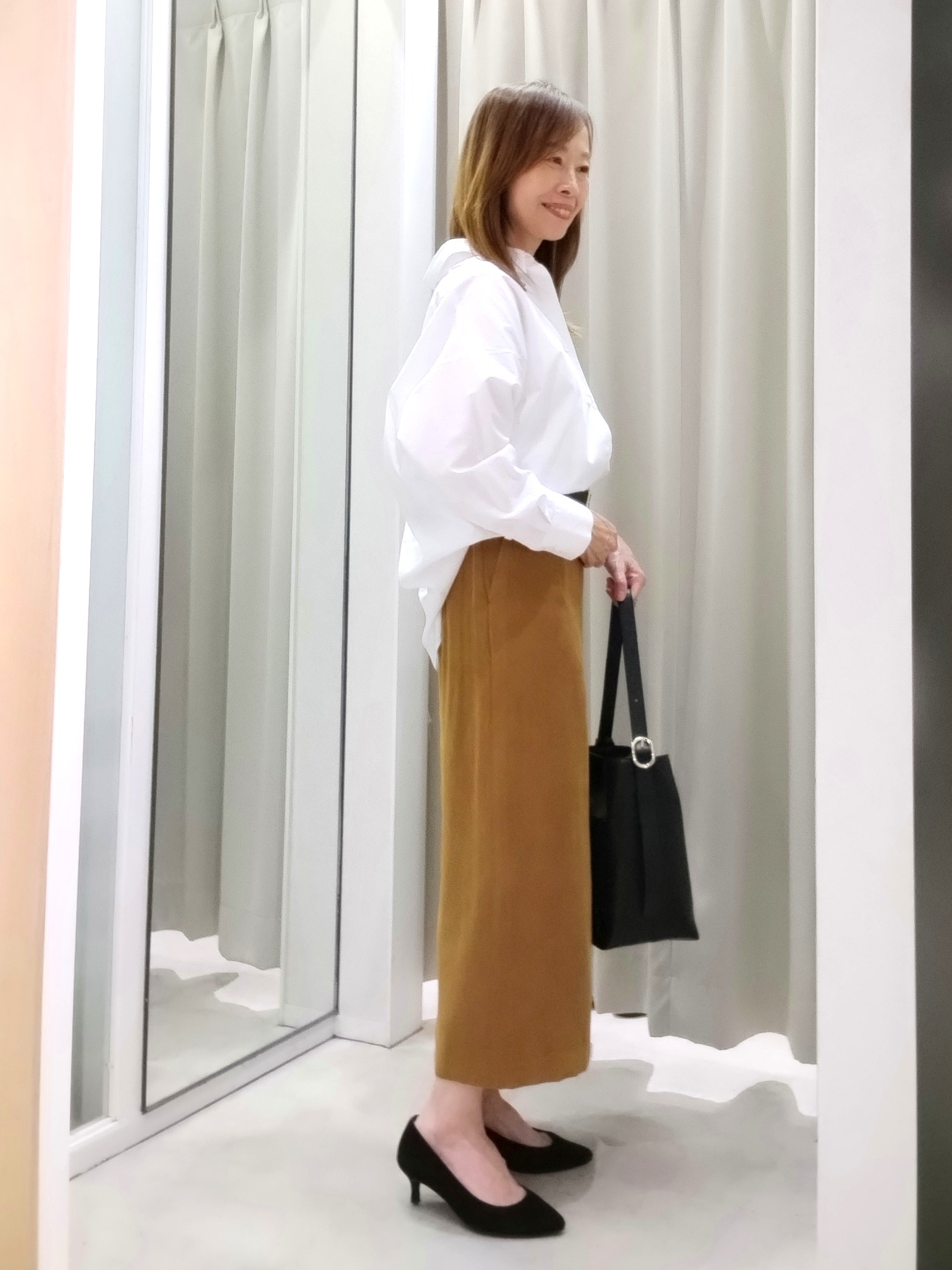 もりさんの「UNTITLED｜コットンドルマンシャツ」を使ったコーディネート