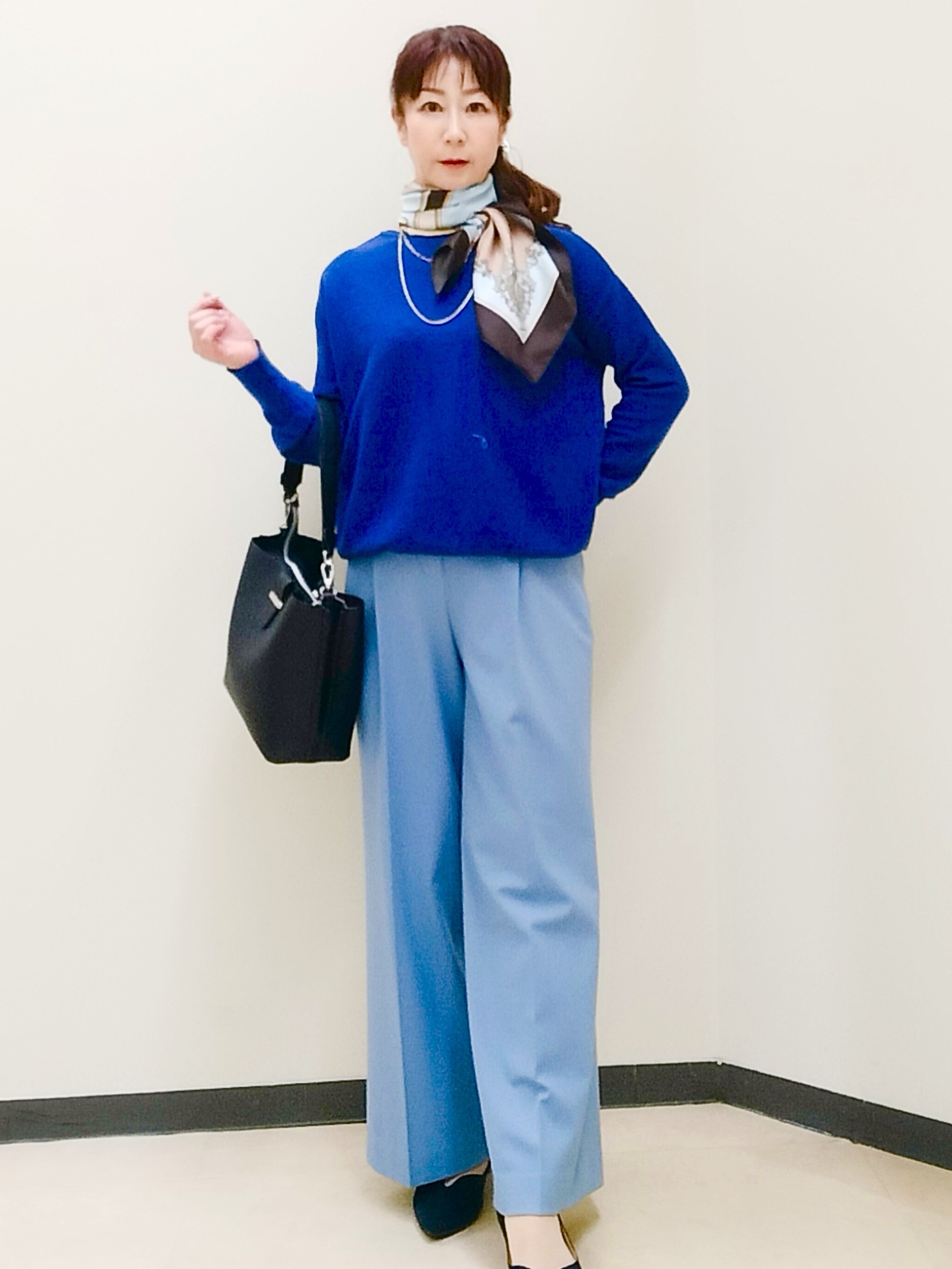 花さんの「Reflect｜【フォーマル／入卒／長さ調節可】淡水パールロングネックレス」を使ったコーディネート