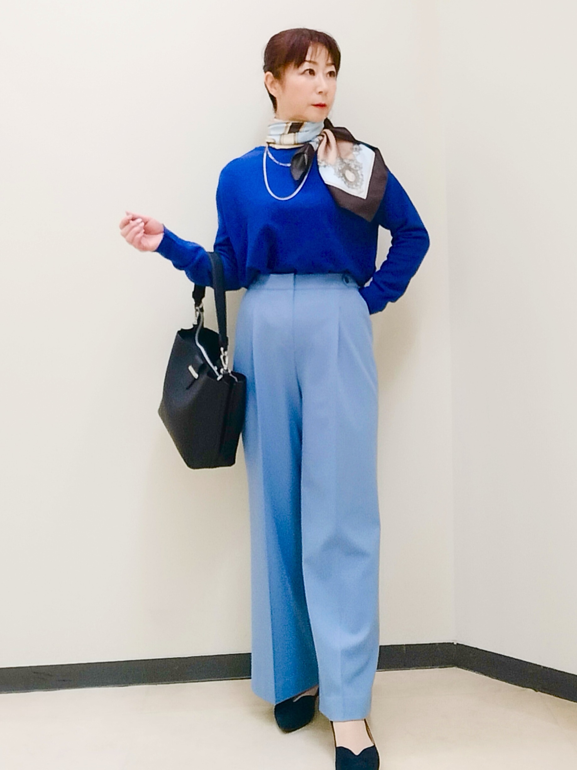 花さんの「Reflect｜【フォーマル／入卒／長さ調節可】淡水パールロングネックレス」を使ったコーディネート