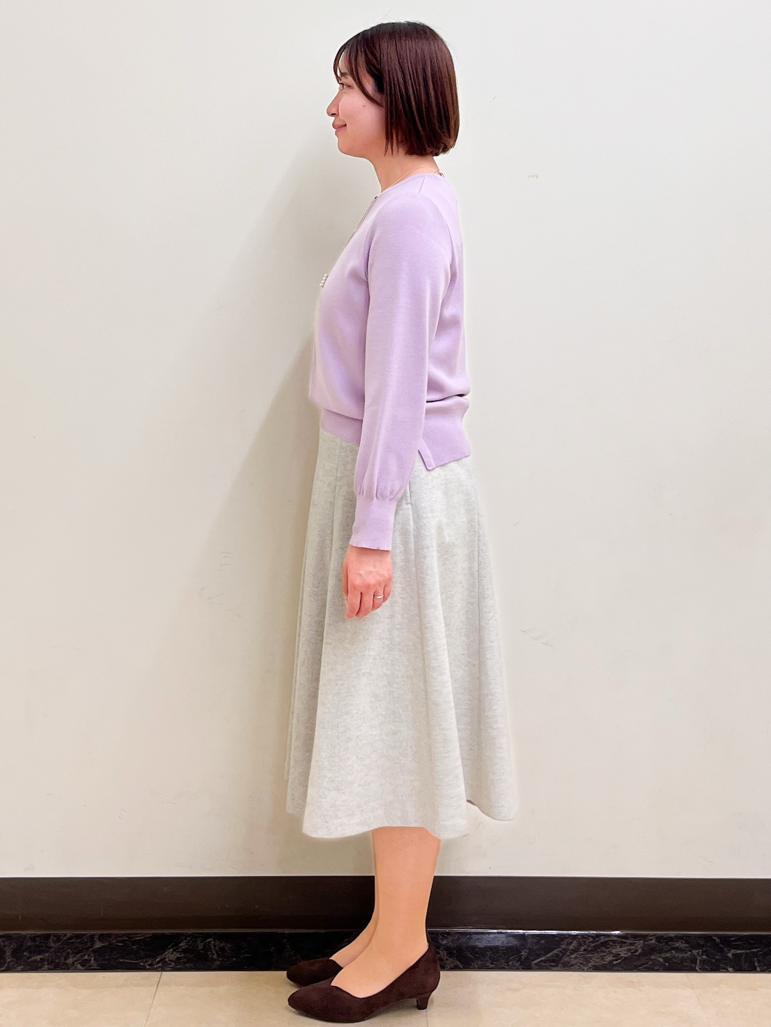 mikikoさんの「Reflect｜【マシンウォッシュ】レース風編み柄ニット」を使ったコーディネート