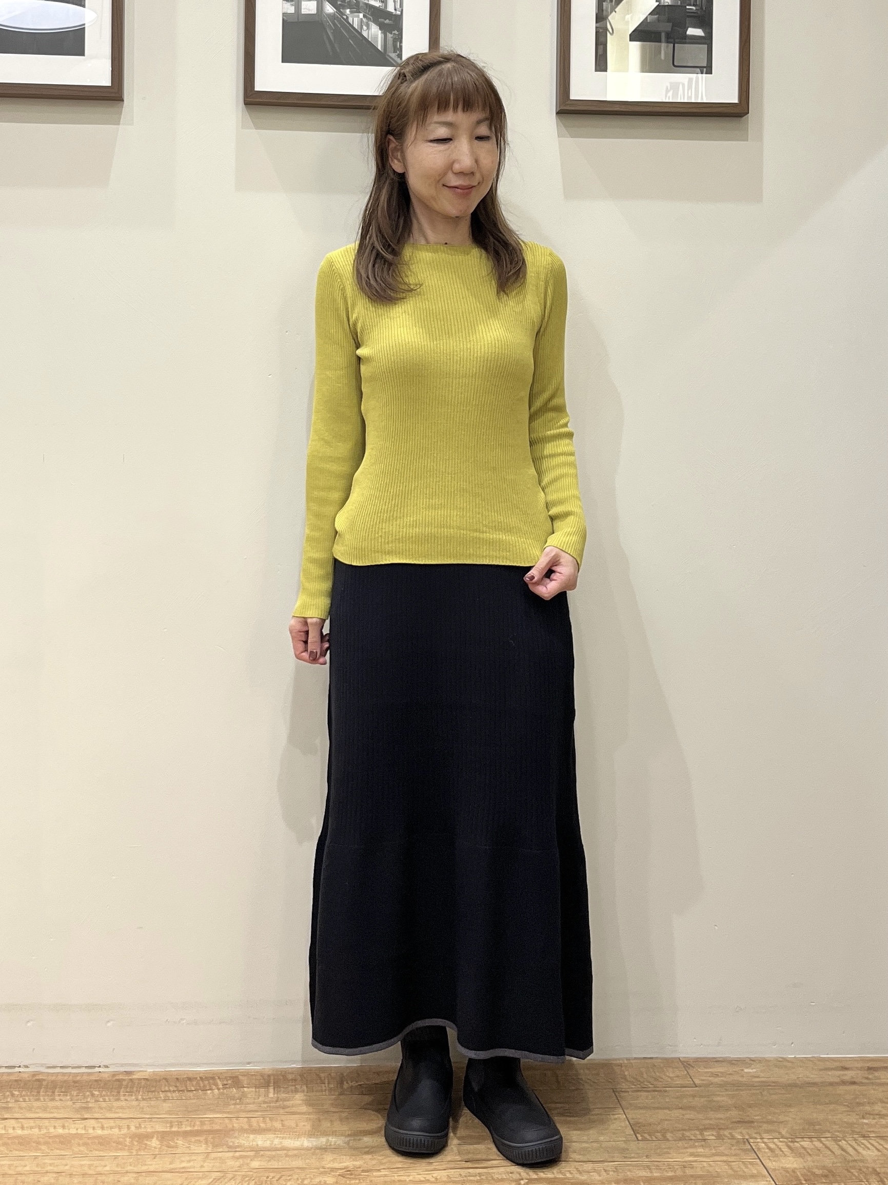 まつみさんの「SHOO･LA･RUE｜【S-LL/洗濯機可/静電気防止】もちもち配色ダブルフェイスカーディガン」を使ったコーディネート