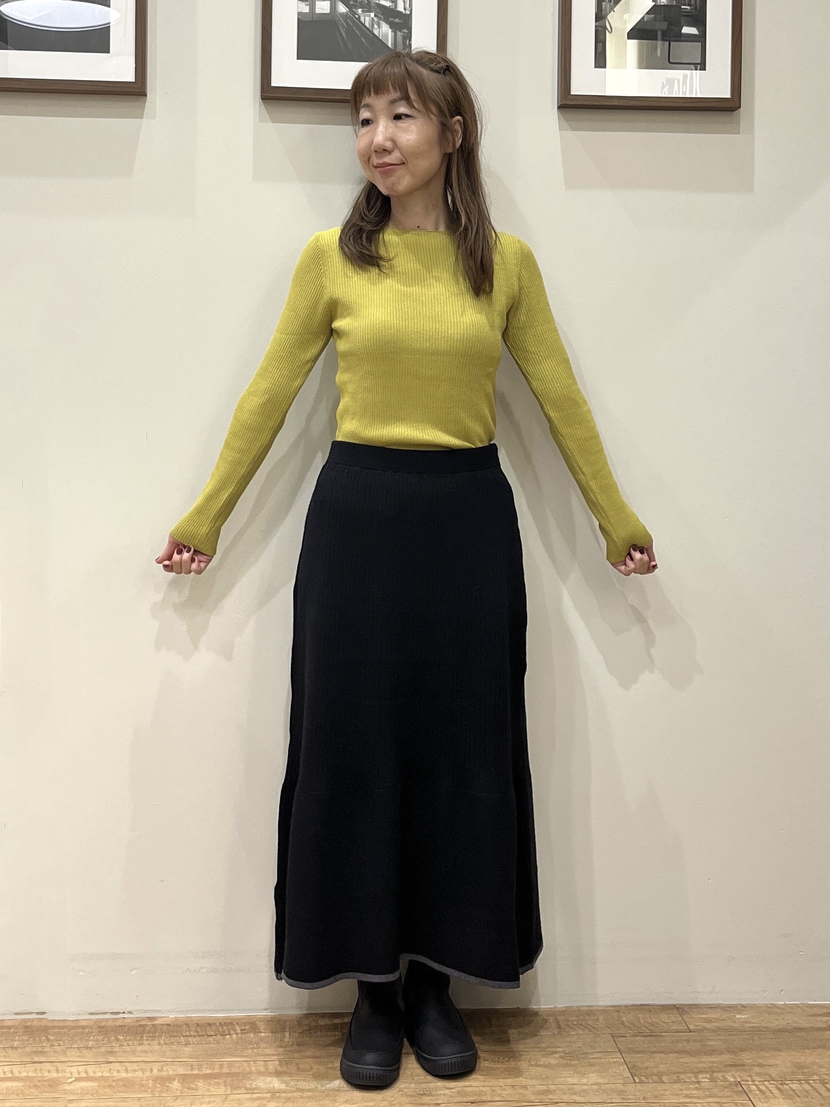 まつみさんの「SHOO･LA･RUE｜【S-LL/洗濯機可/静電気防止】もちもち配色ダブルフェイスカーディガン」を使ったコーディネート