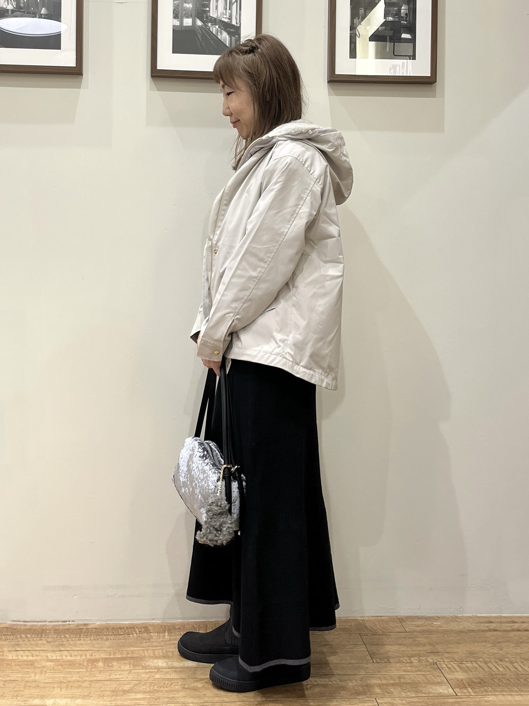 まつみさんの「SHOO･LA･RUE｜【洗濯機可/撥水/マルチWAY】ファーライナー付き 毎日欲張りマンパ」を使ったコーディネート