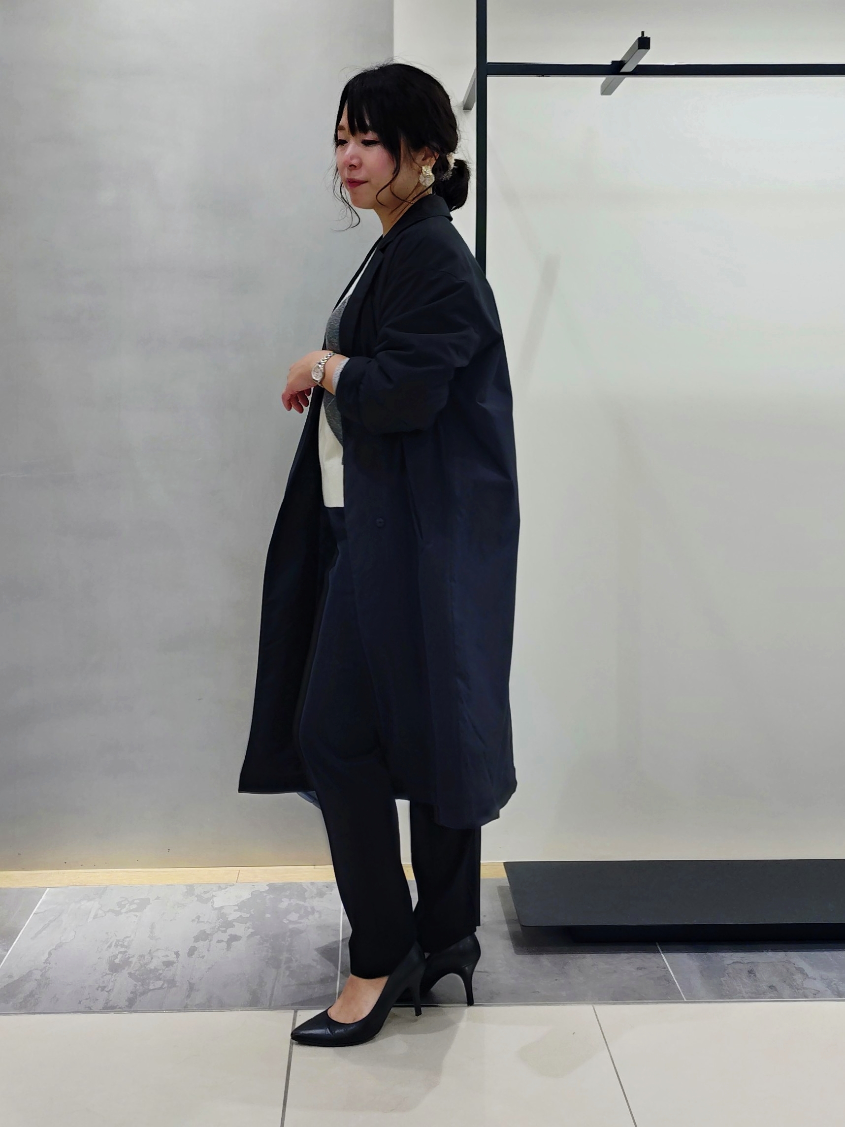 TOMOMIさんの「INDIVI｜【ウール混】ビッグアーガイル柄ニット」を使ったコーディネート