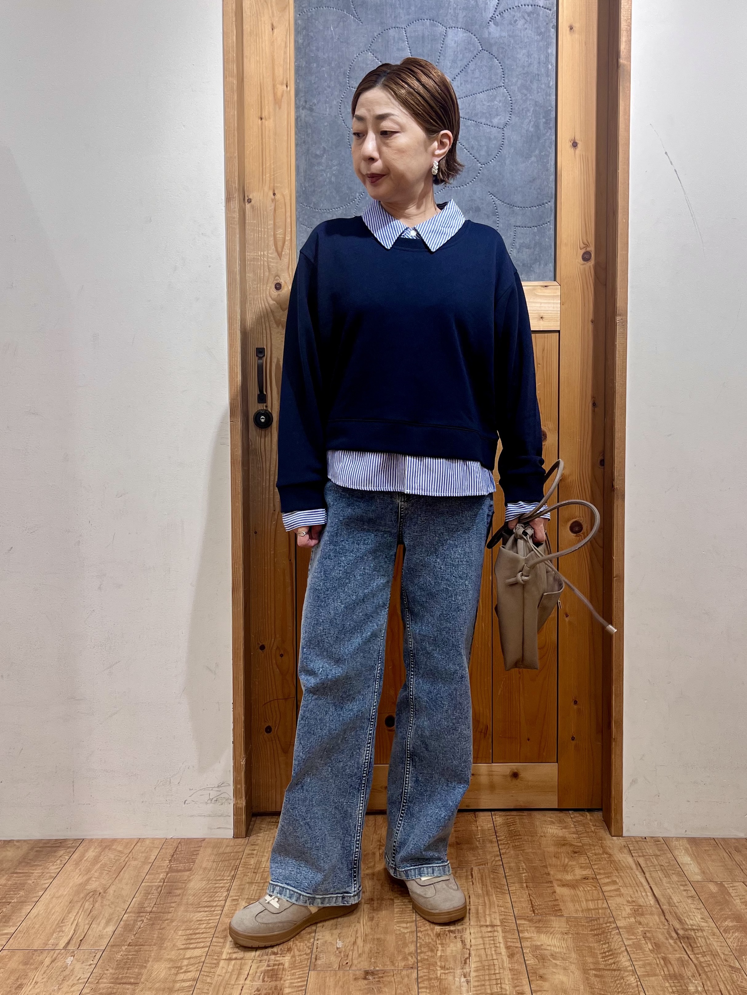 ゆみさんの「SHOO･LA･RUE｜【撥水/S-LL/洗濯機可】ウエスト絞れる キルト中綿ジャケット」を使ったコーディネート