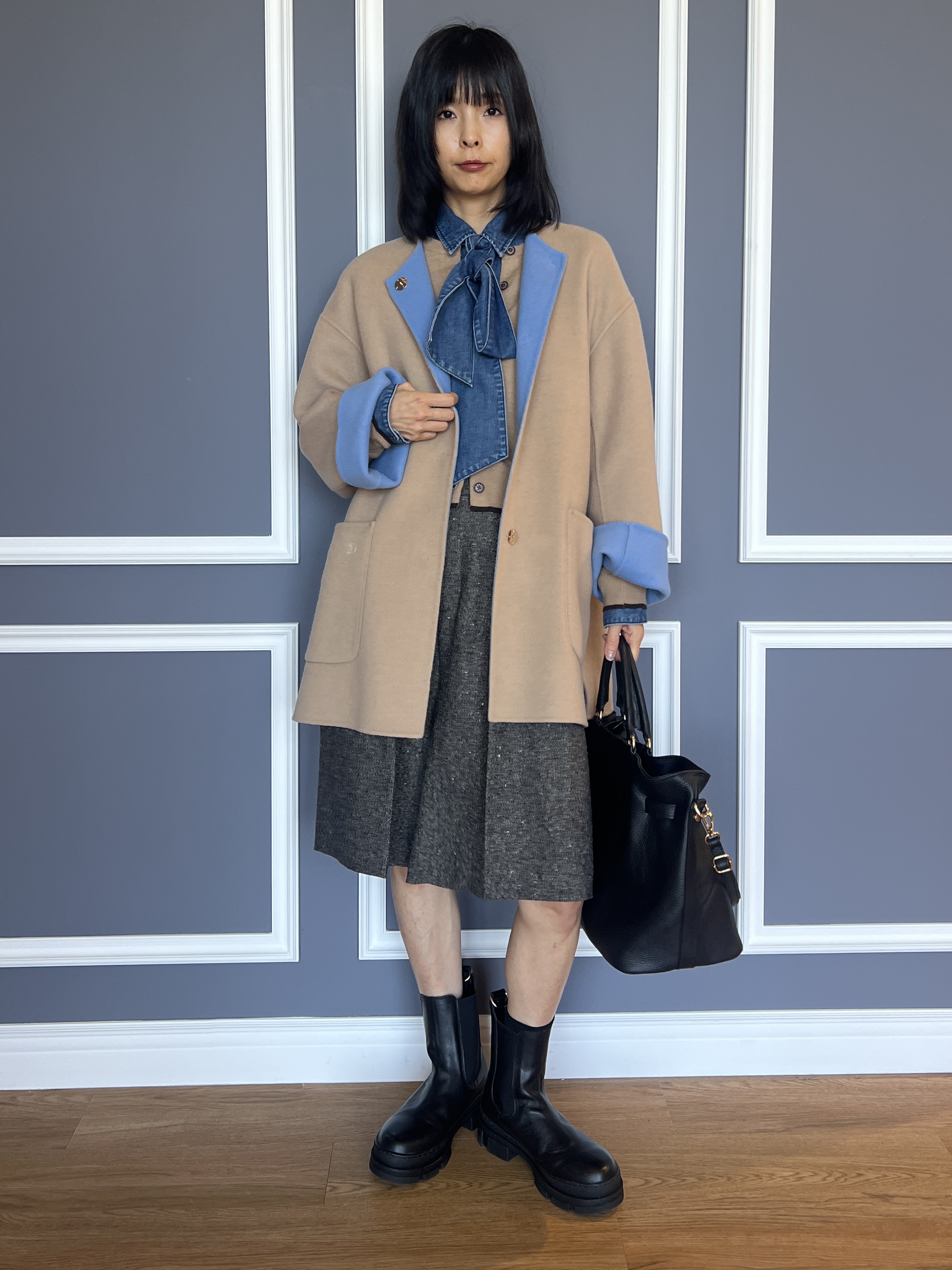 misaさんの「DRESSTERIOR｜【セットアップ可】ネップツイードバミューダパンツ」を使ったコーディネート