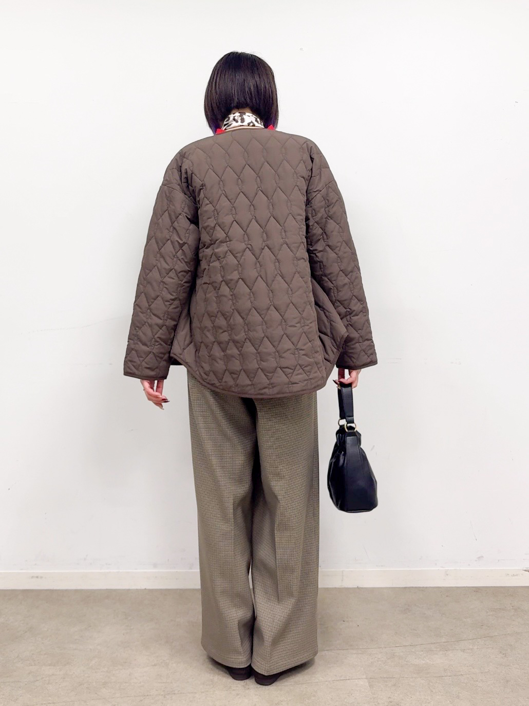 𝐜𝐡𝐢𝐤𝐚さんの「SHOO･LA･RUE｜【撥水/S-LL/洗濯機可】ウエスト絞れる キルト中綿ジャケット」を使ったコーディネート
