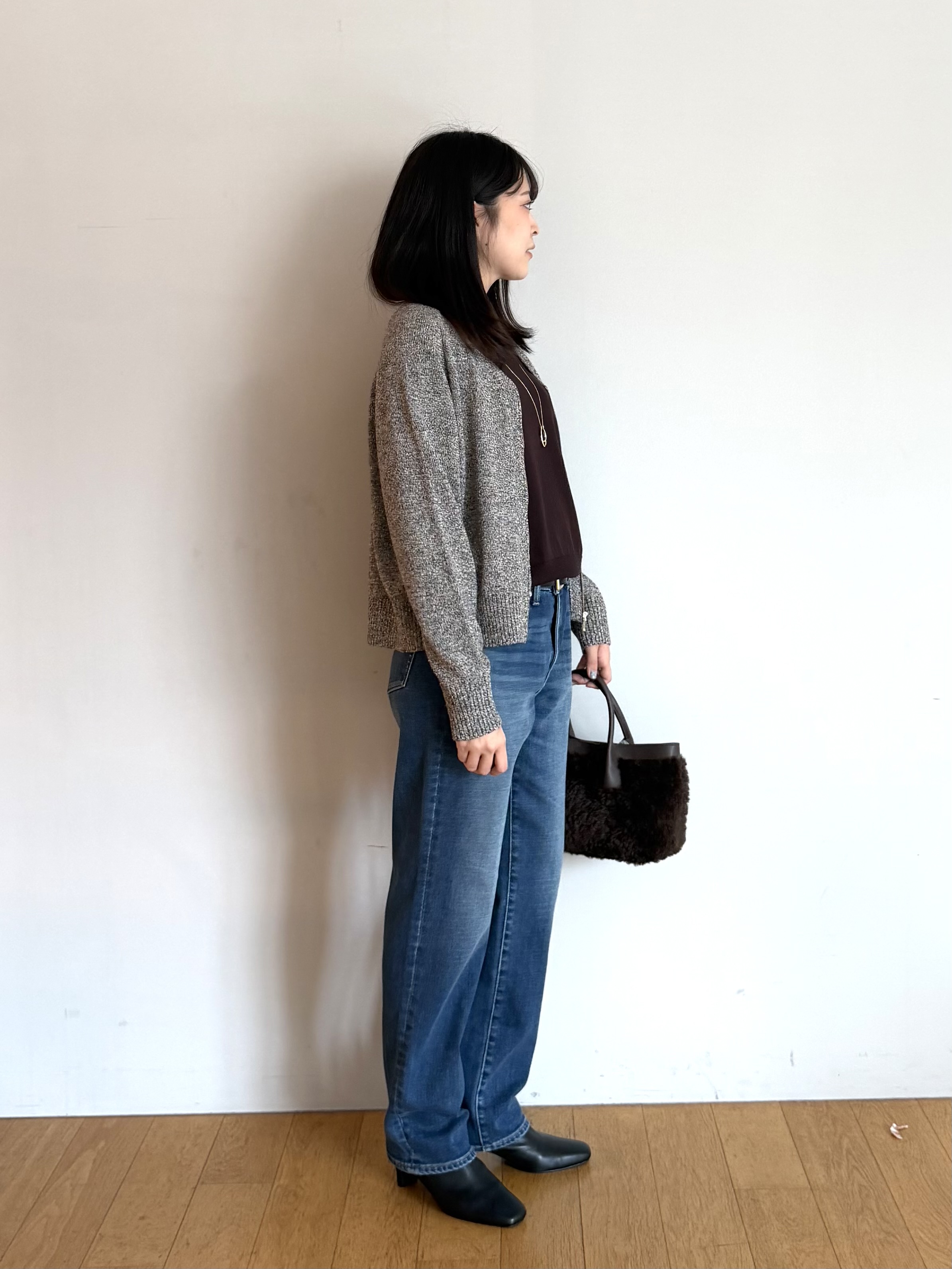 ririkaさんの「UNTITLED｜【店頭人気！/8色展開】ボリュームスリーブニットプルオーバー」を使ったコーディネート