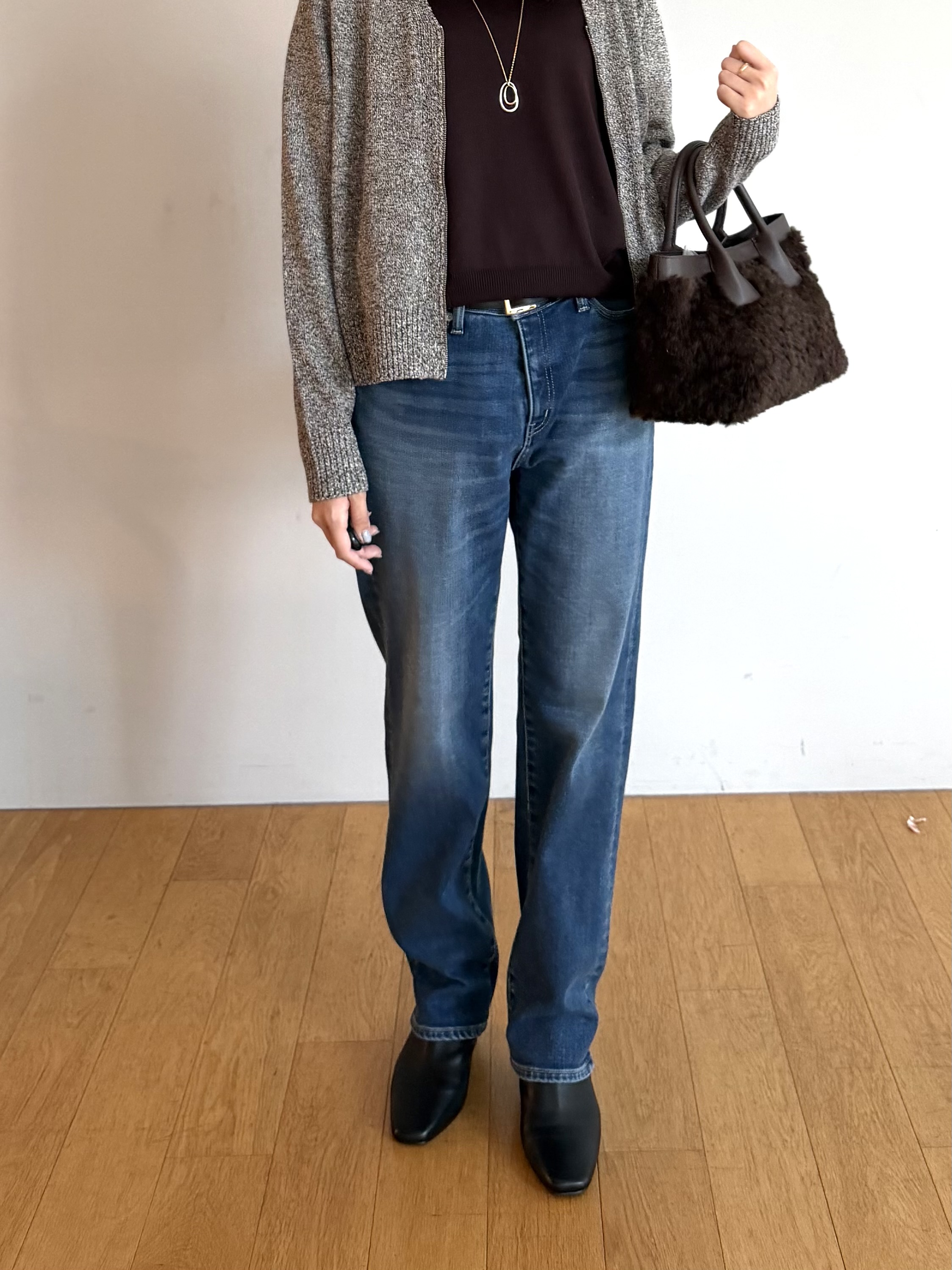 ririkaさんの「UNTITLED｜【店頭人気！/8色展開】ボリュームスリーブニットプルオーバー」を使ったコーディネート