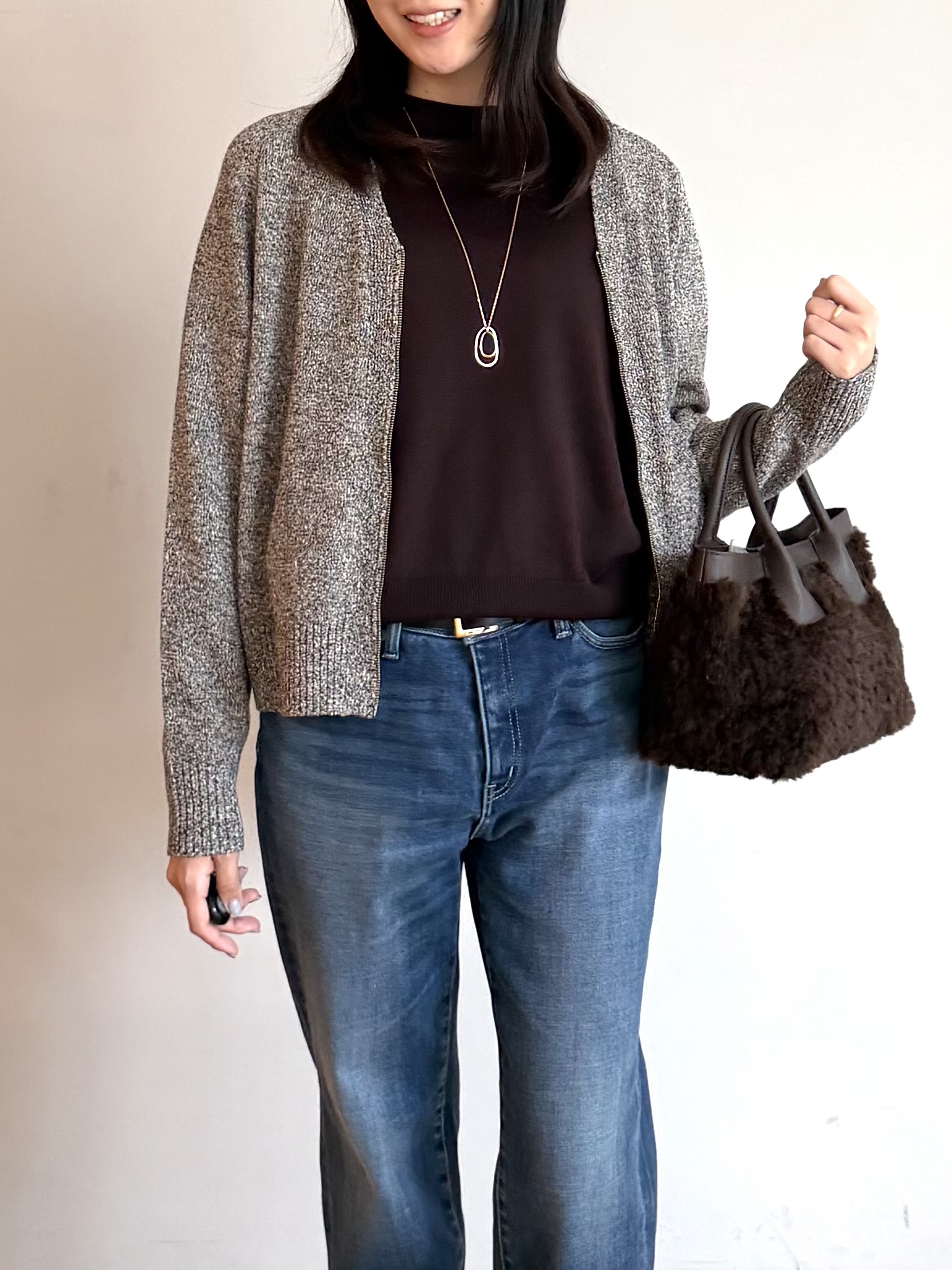ririkaさんの「UNTITLED｜【店頭人気！/8色展開】ボリュームスリーブニットプルオーバー」を使ったコーディネート