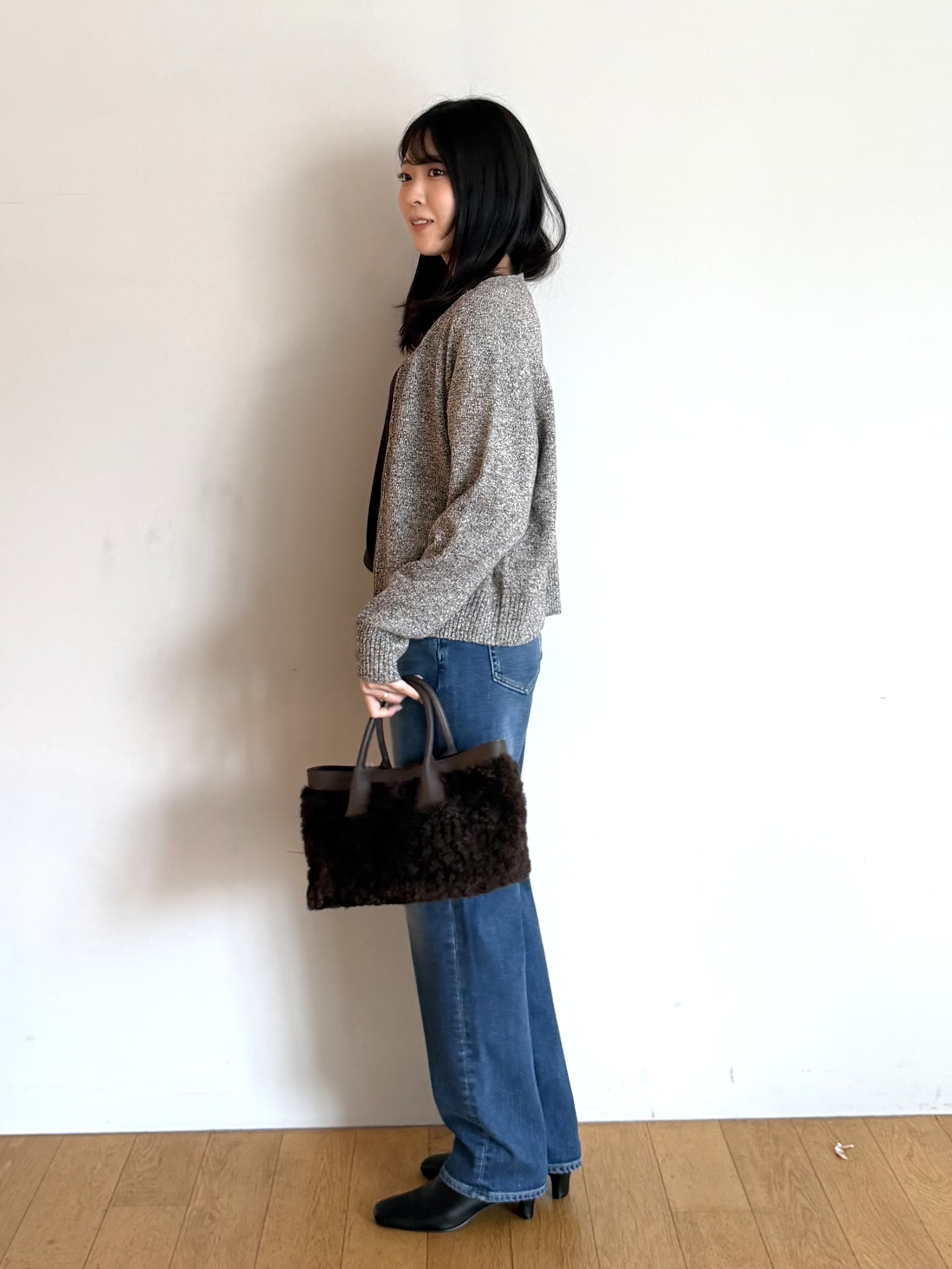 ririkaさんの「UNTITLED｜【店頭人気！/8色展開】ボリュームスリーブニットプルオーバー」を使ったコーディネート