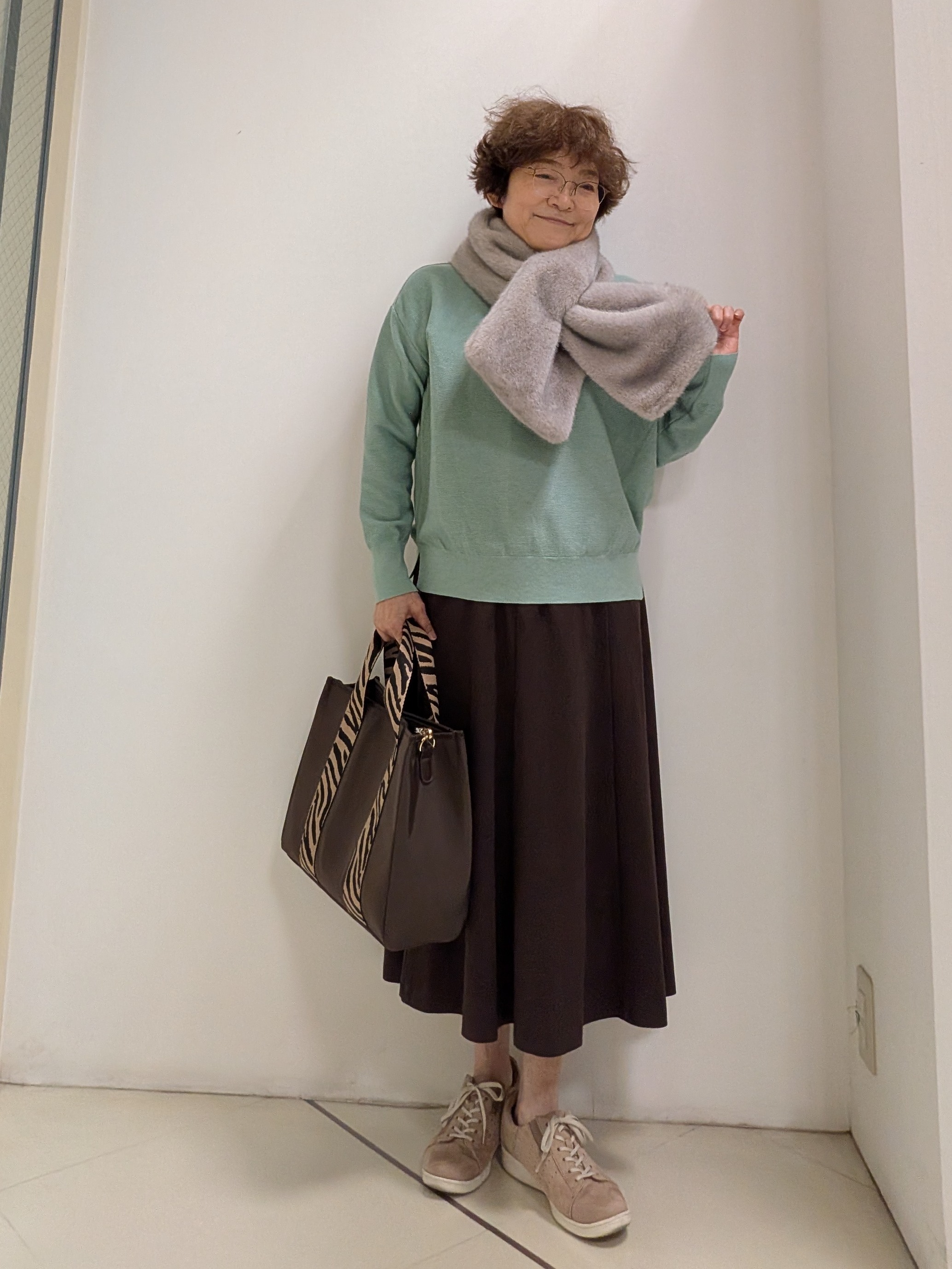 Mokoさんの「Reflect｜【洗える】ボートネックニットトップス」を使ったコーディネート
