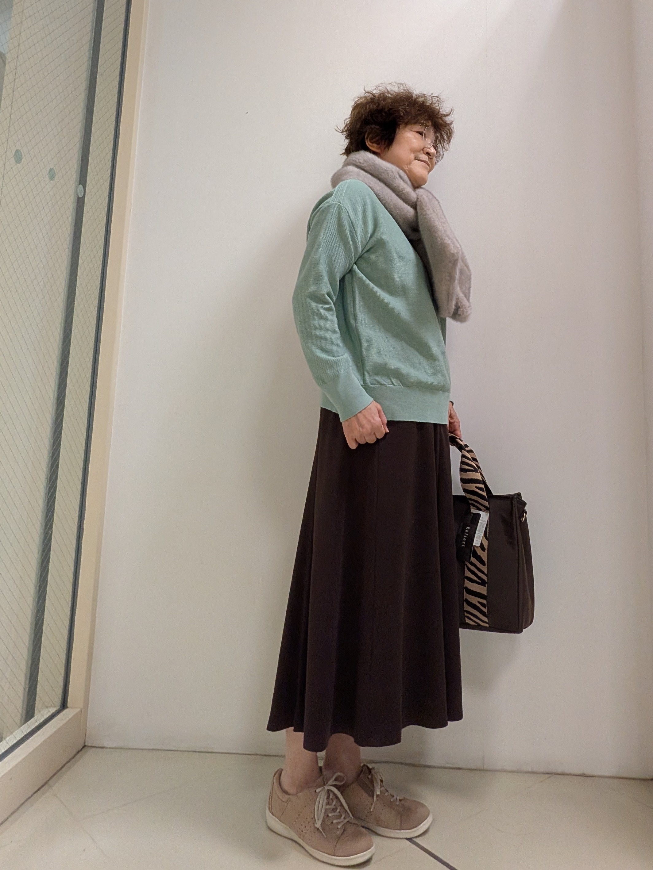 Mokoさんの「Reflect｜【洗える】ボートネックニットトップス」を使ったコーディネート