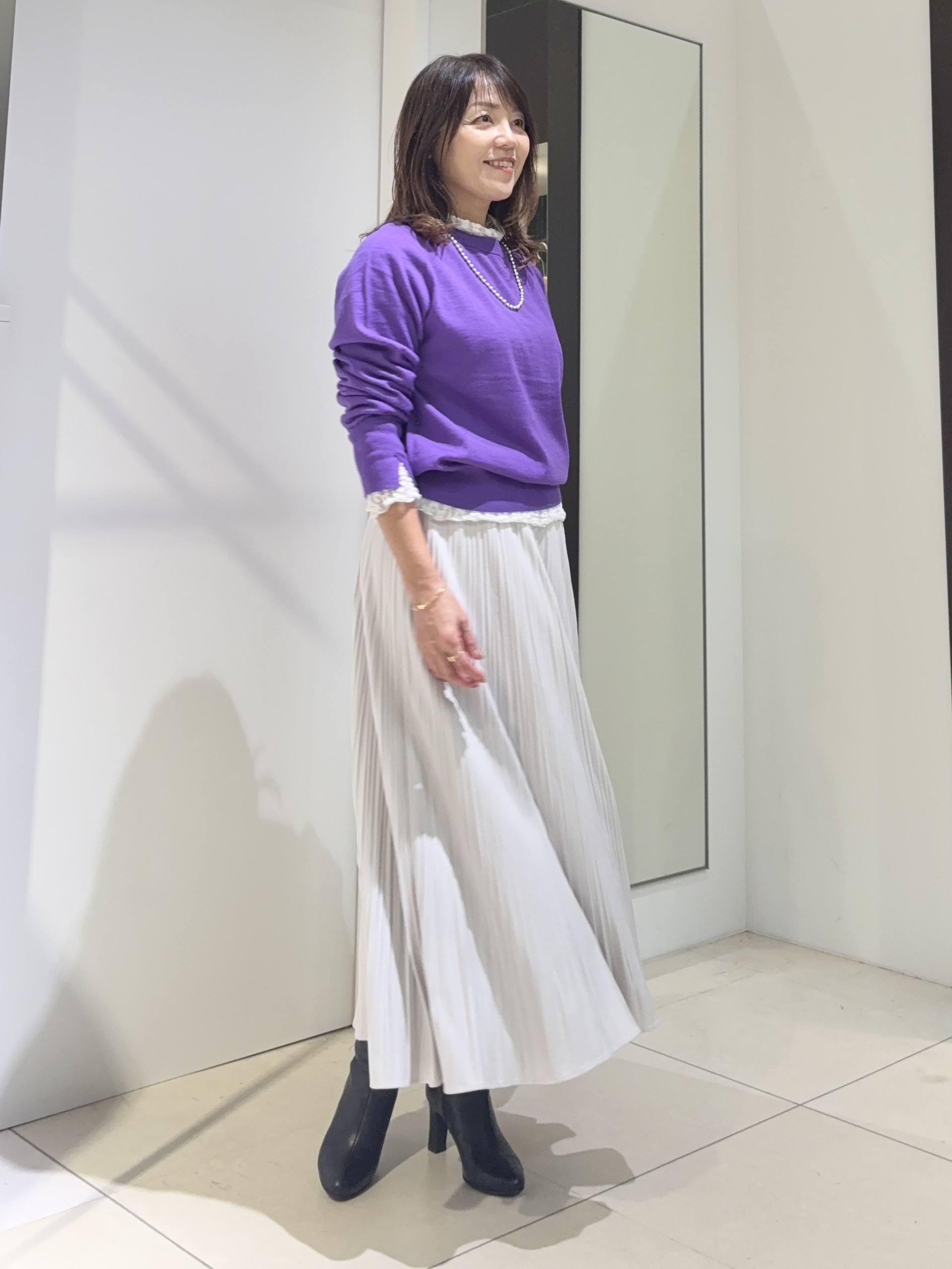 tomoさんの「UNTITLED｜【軽アウター/ウール100】ウールショートコート」を使ったコーディネート