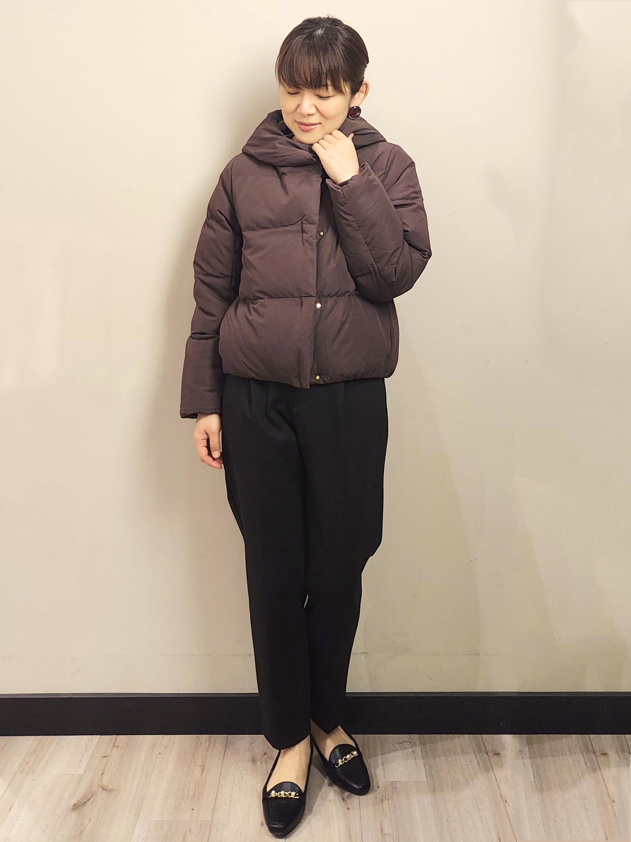 MAKIさんの「index｜河田ダウンショートコート 【洗濯機OK／静電気防止（裏地）／撥水／XS-3L】」を使ったコーディネート