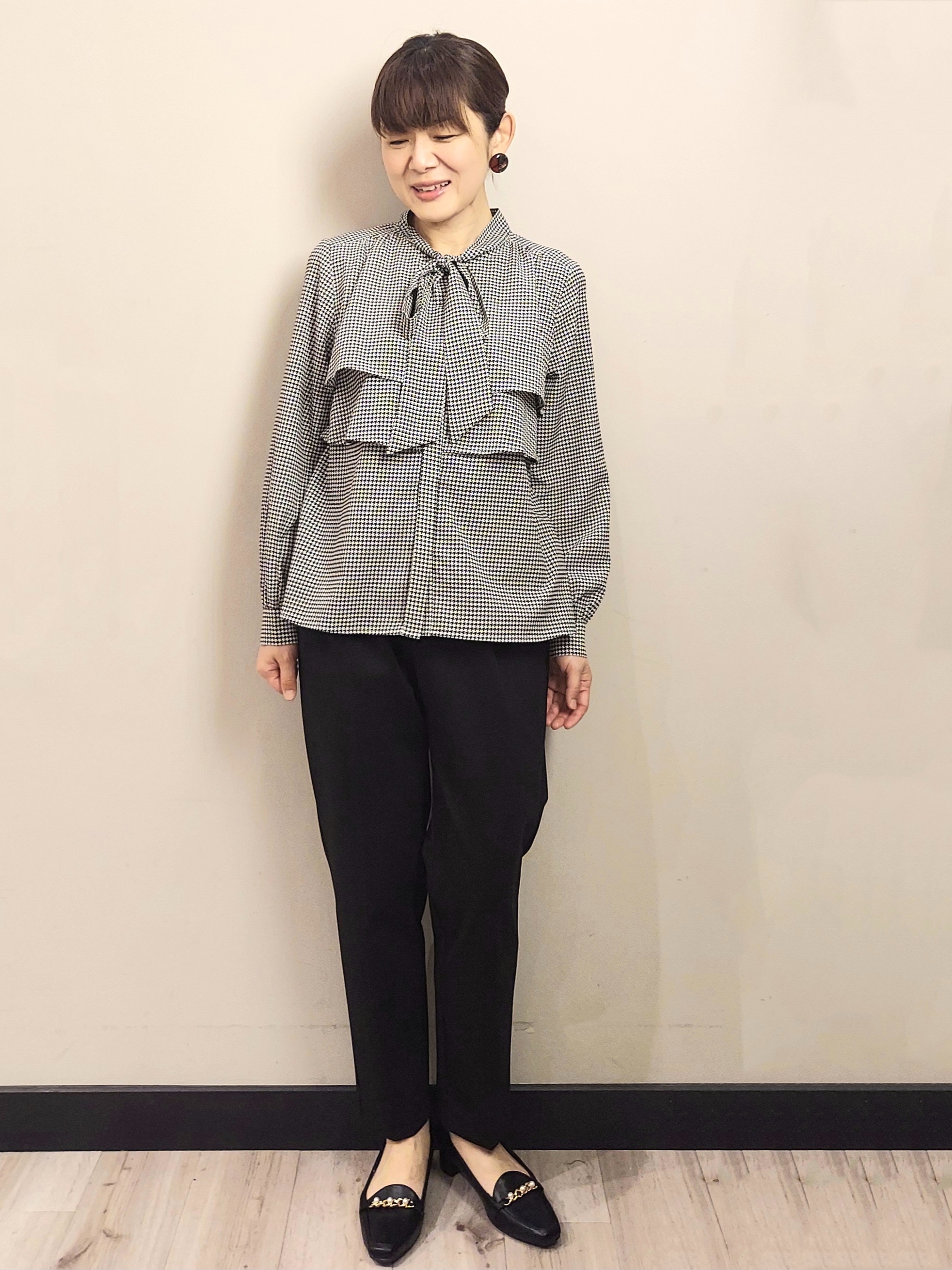 MAKIさんの「index｜河田ダウンショートコート 【洗濯機OK／静電気防止（裏地）／撥水／XS-3L】」を使ったコーディネート