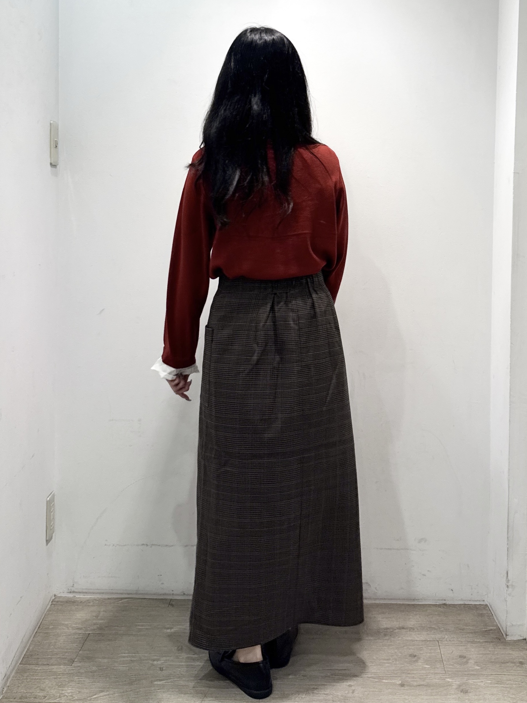yuicciさんの「OPAQUE.CLIP｜シャツレイヤード風ポロニット【洗濯機OK】」を使ったコーディネート
