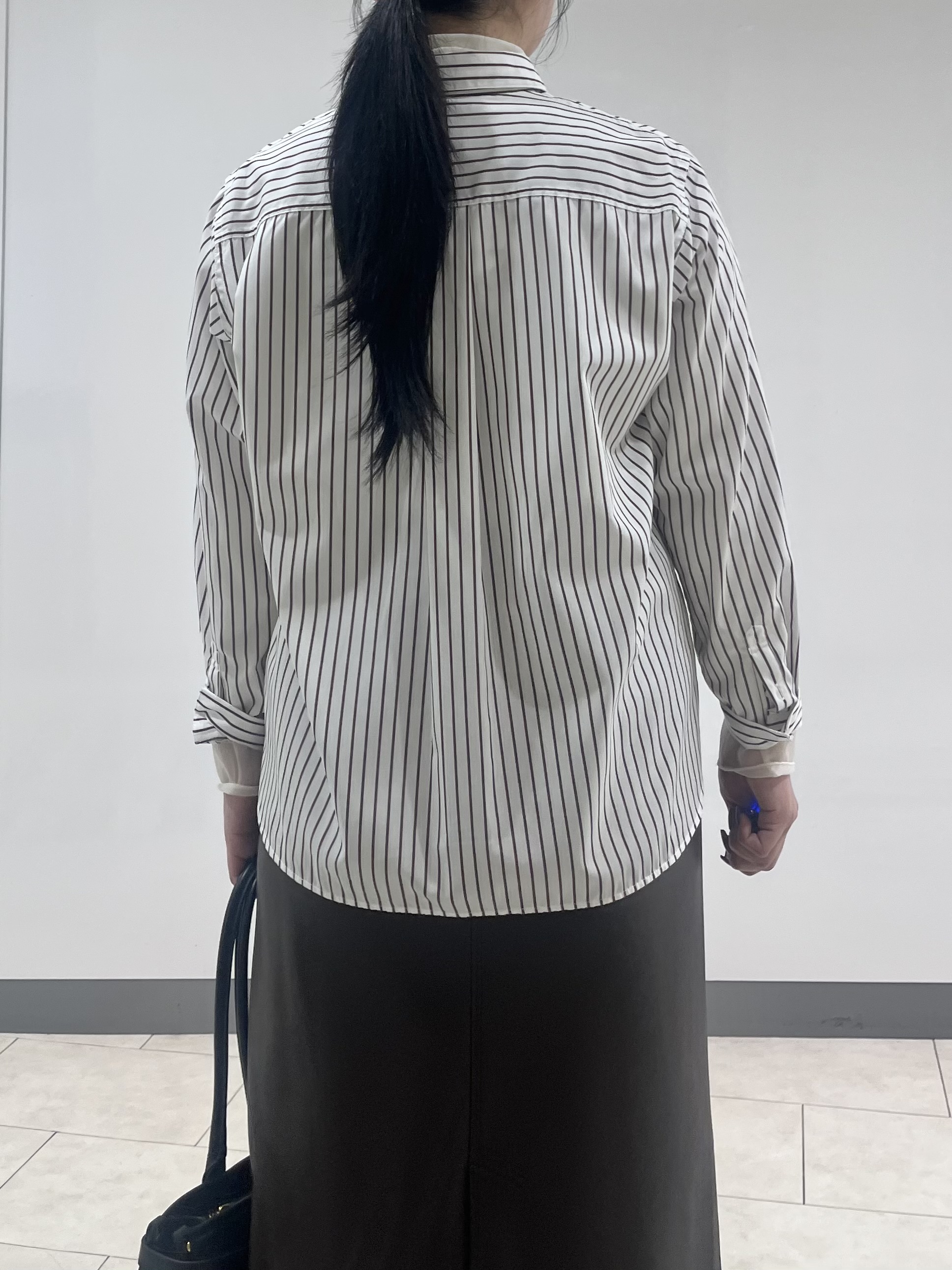 hasuさんの「INDIVI｜【2WAY／ストライプ柄】ベーシックシャツ」を使ったコーディネート