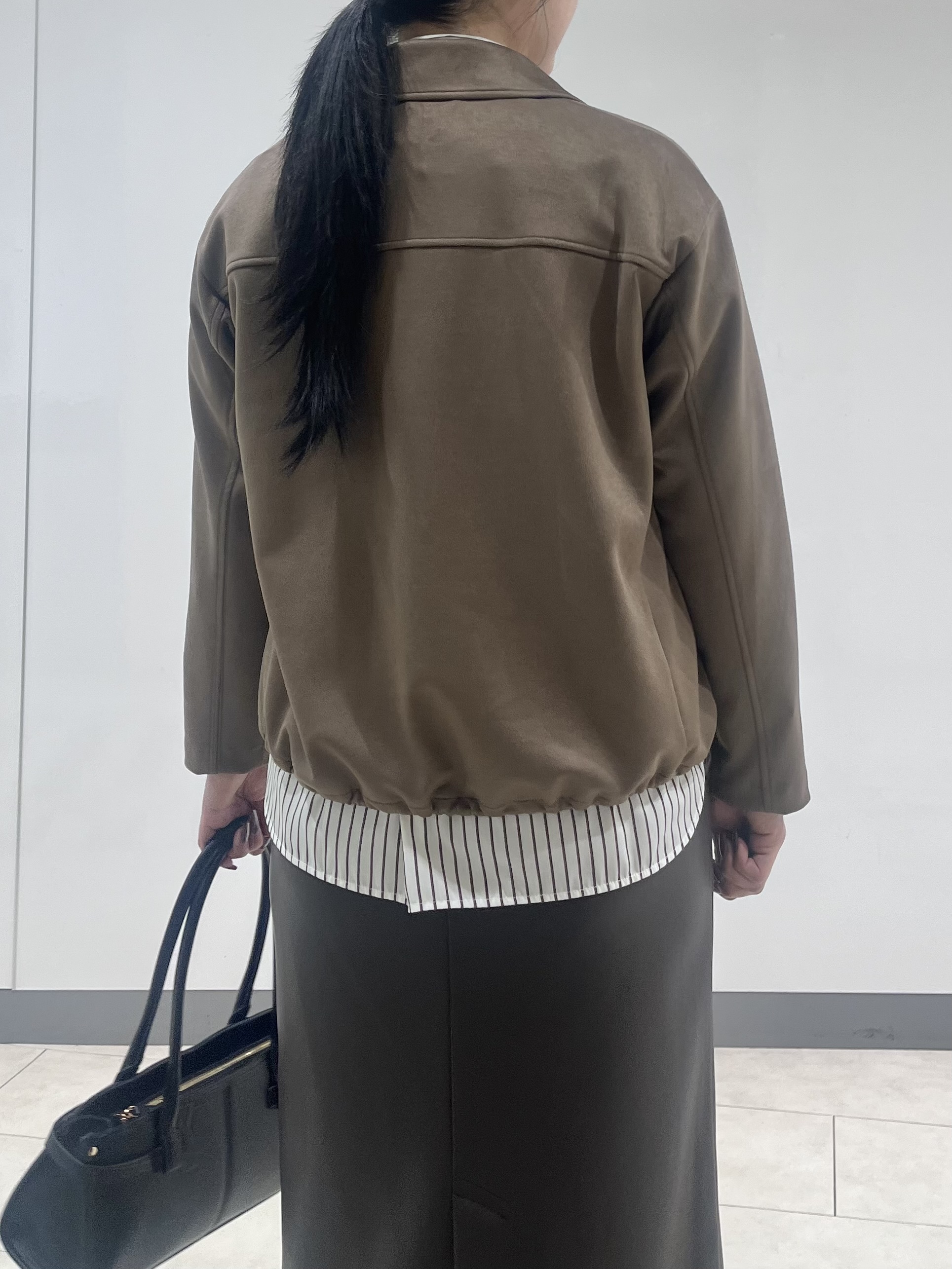 hasuさんの「INDIVI｜【スエード調】ステンカラーブルゾン」を使ったコーディネート