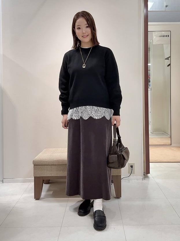 YUIさんの「UNTITLED｜【きれいめカジュアル】スウェットライクニットプルオーバー」を使ったコーディネート