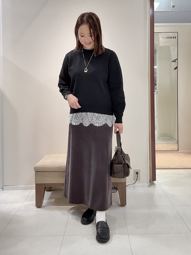 YUIさんの「UNTITLED｜【きれいめカジュアル】スウェットライクニットプルオーバー」を使ったコーディネート